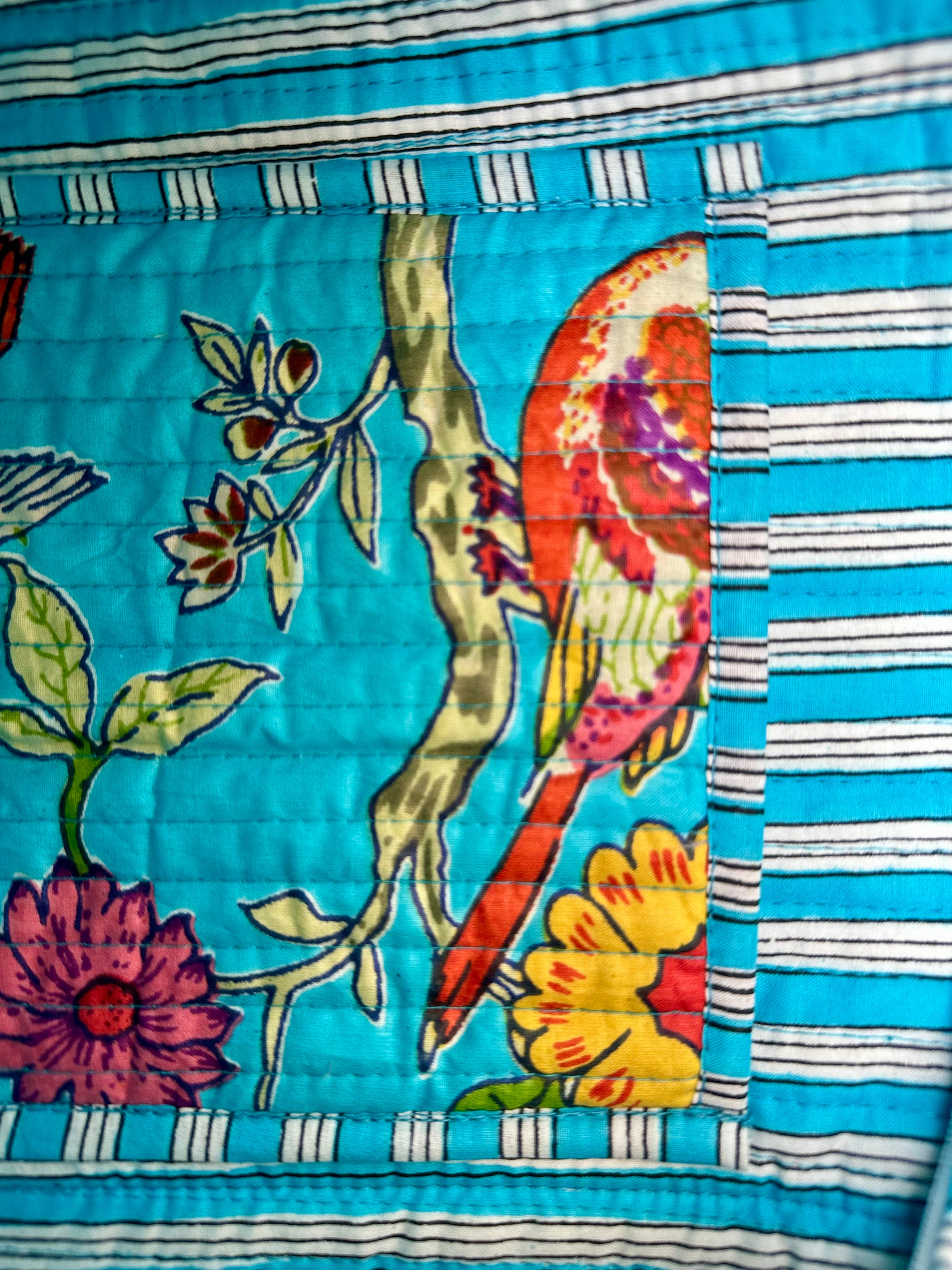 Blue Parrot Zip Bag