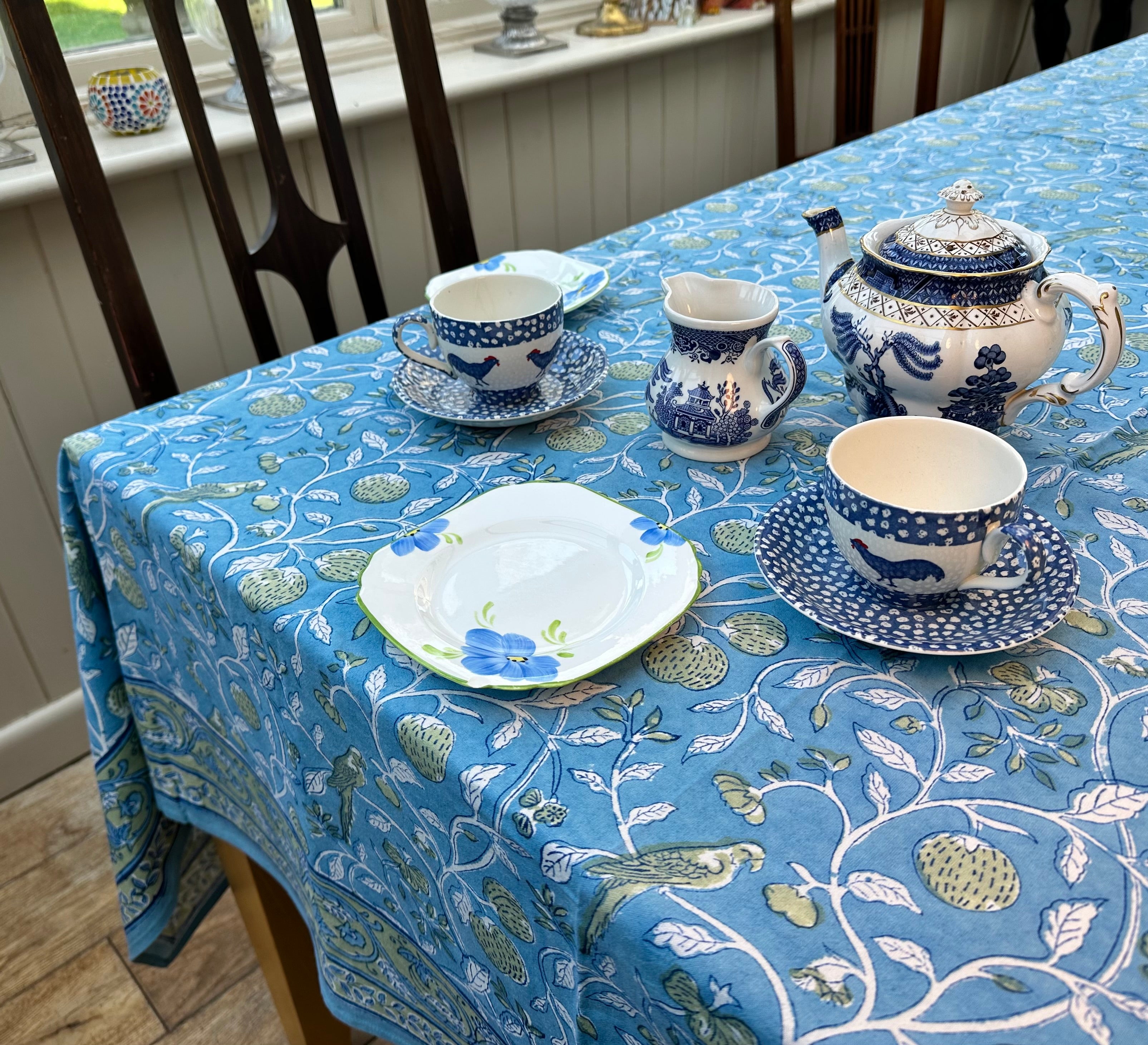Blue Perroquet Tablecloth