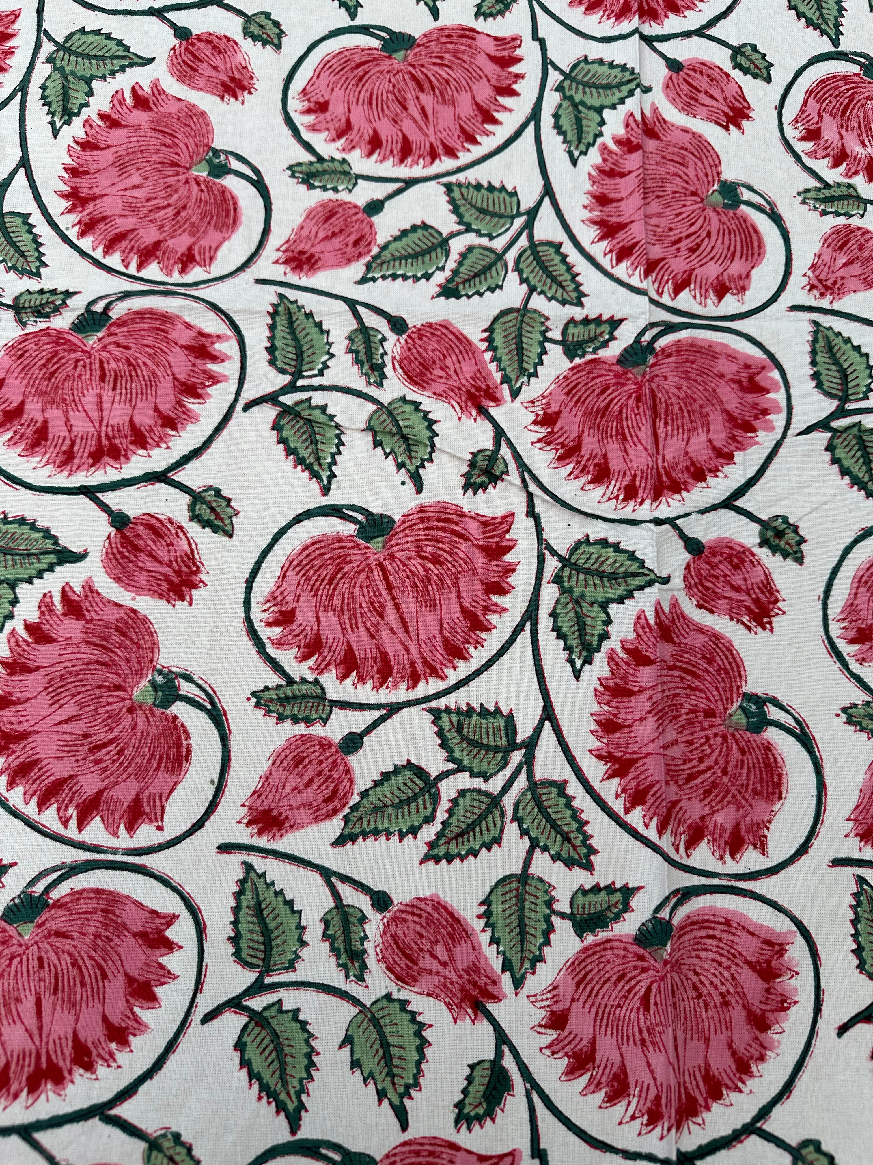 Wild Bazaar Pink and White Tuscany Tablecloth