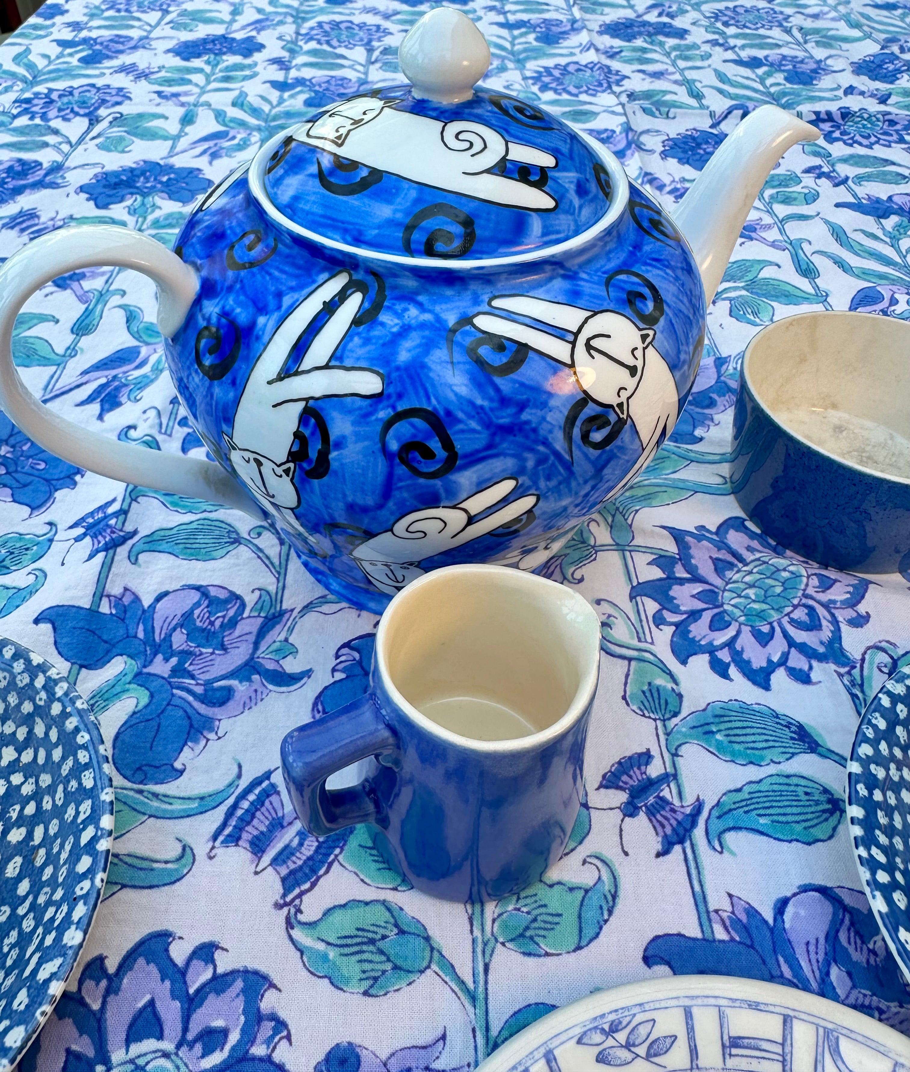 Anokhi Blue Artemis Tablecloth