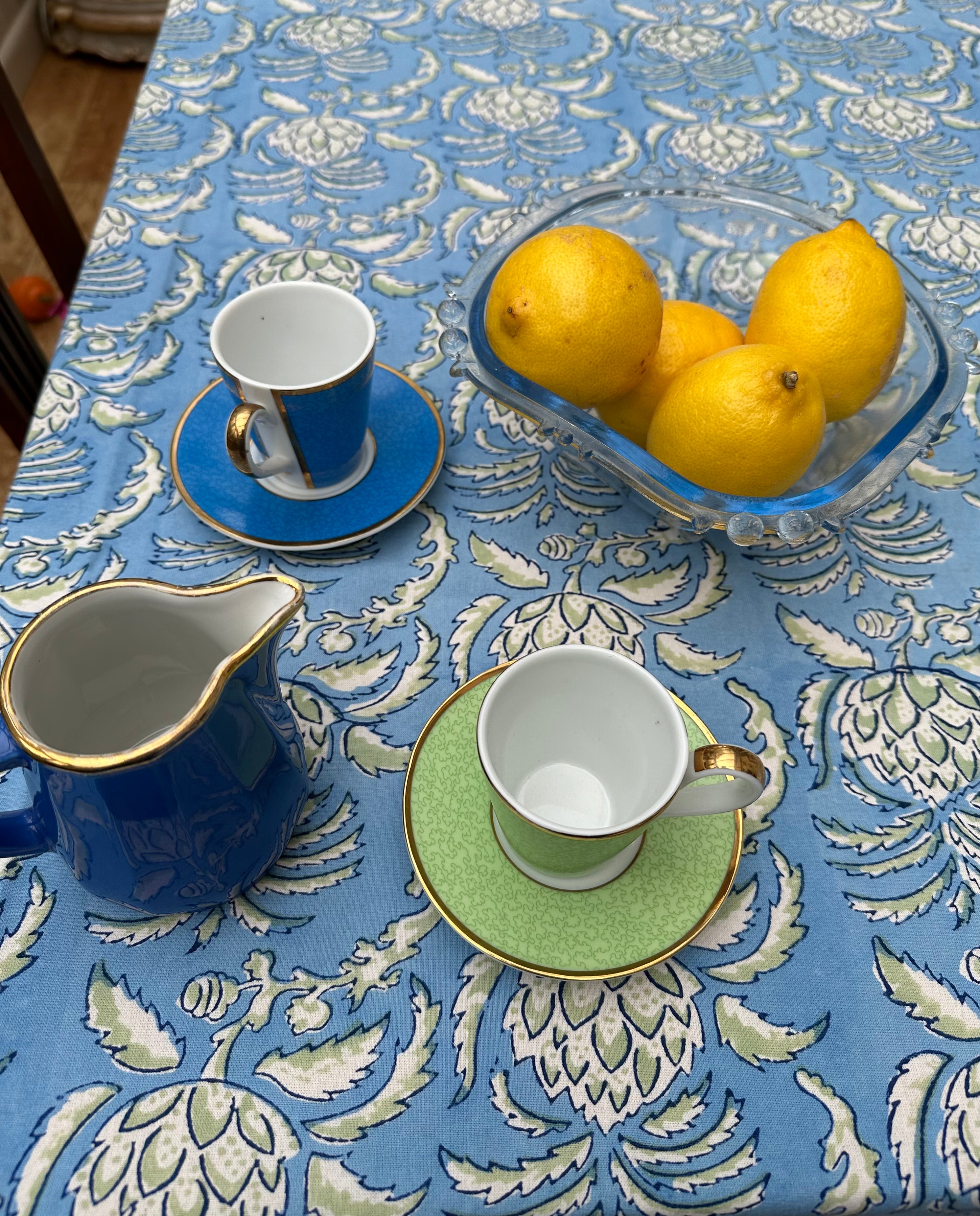 Blue Serifos Tablecloth