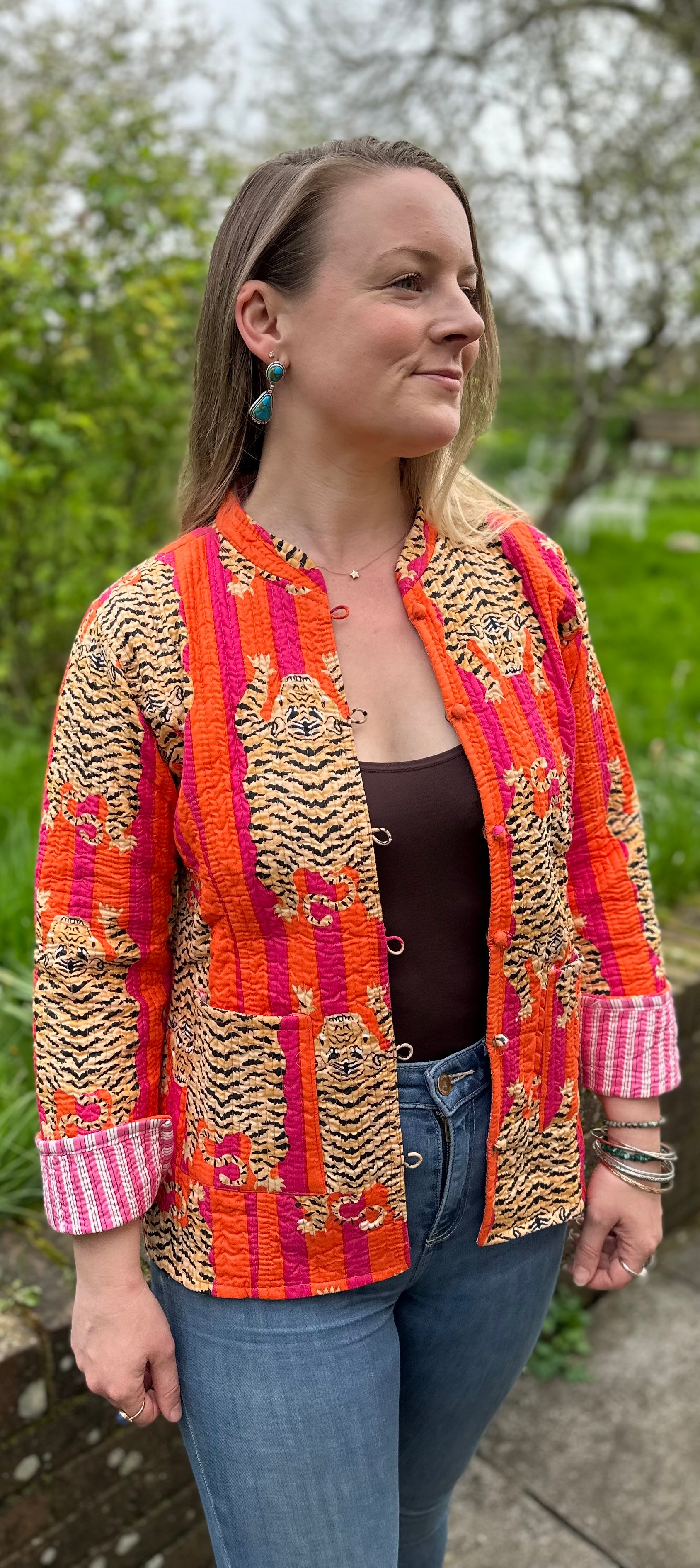 Pink and Orange Tiger Jacket