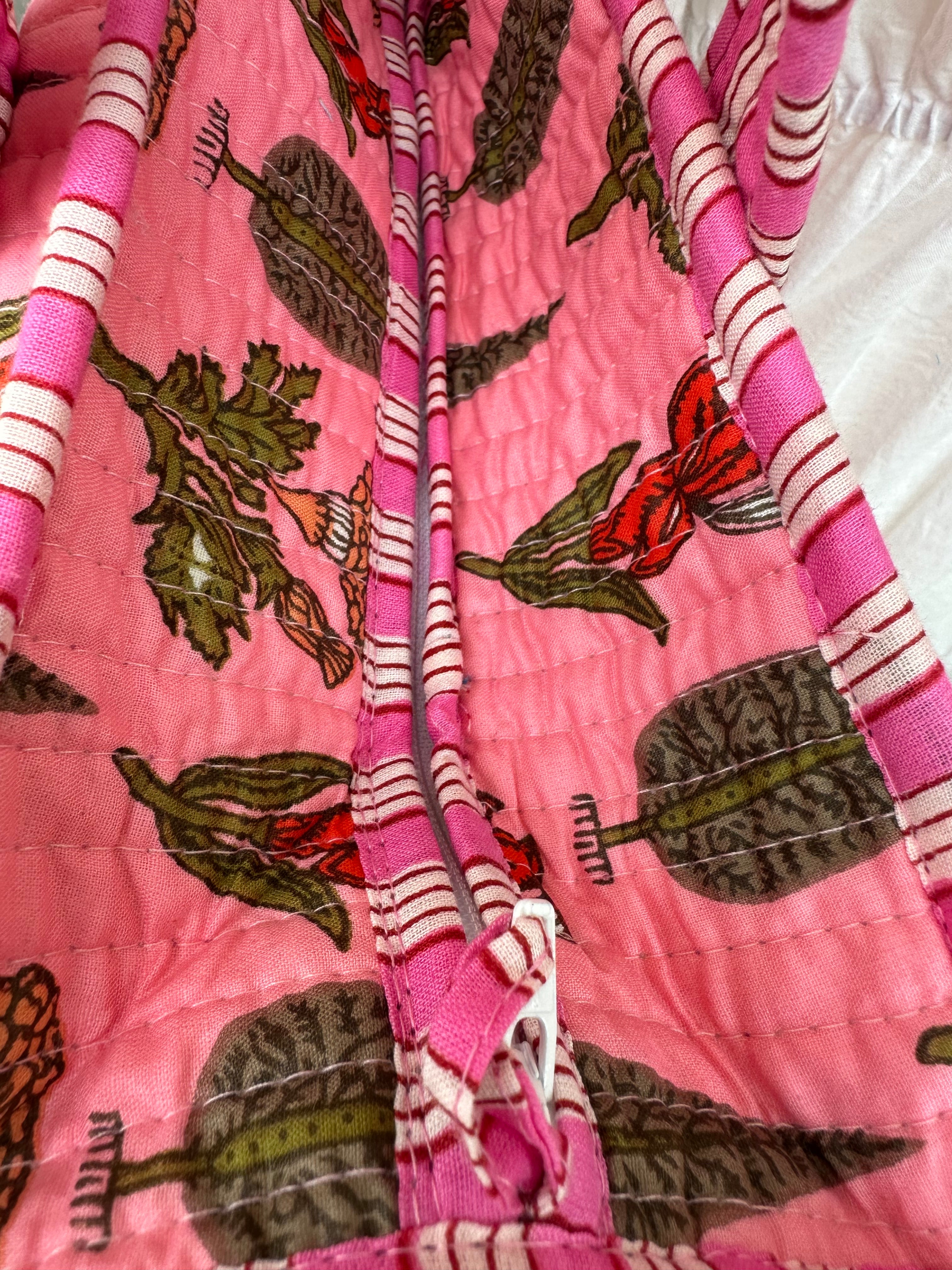 Pink Cypress Zip Bag