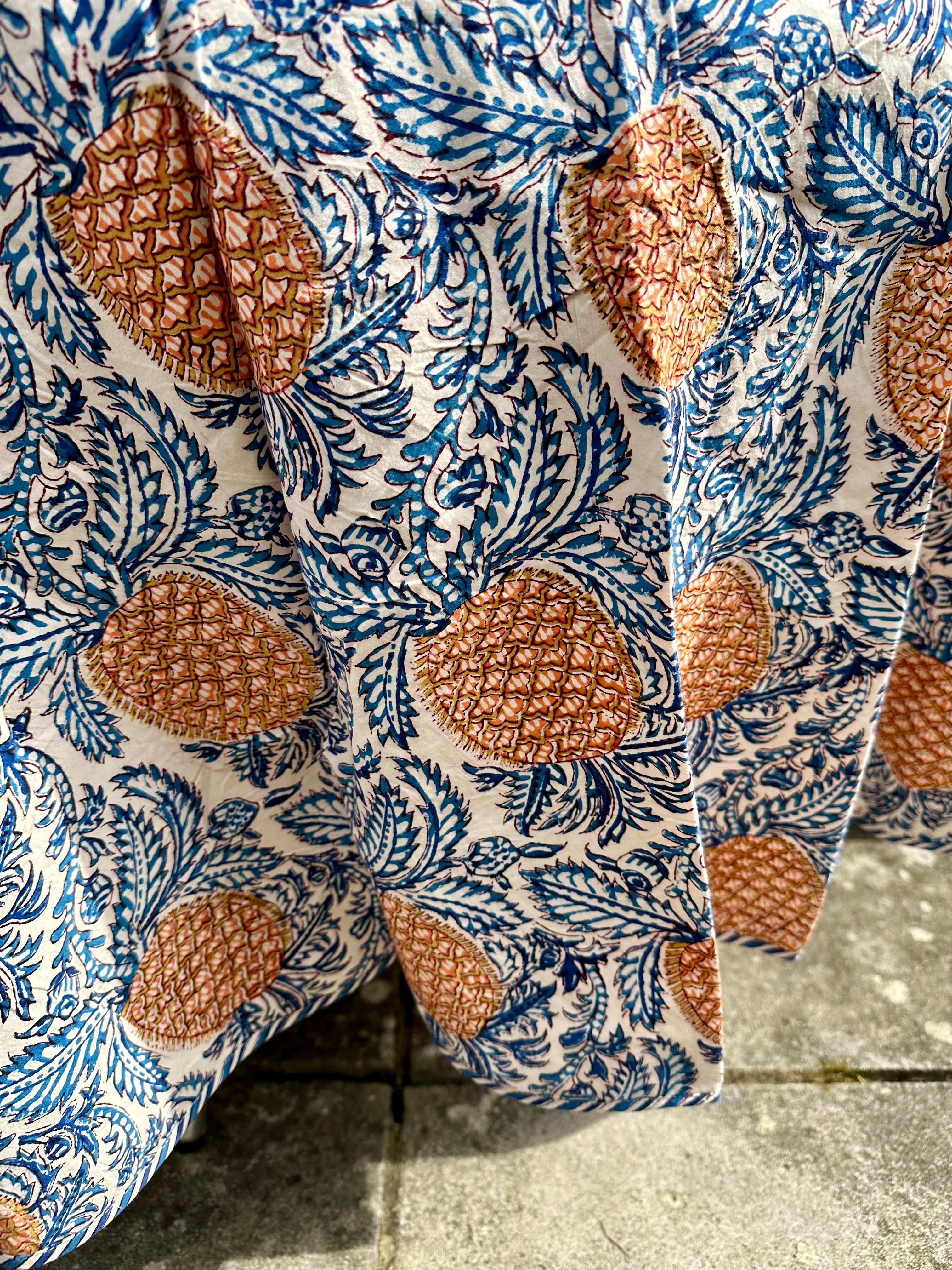 Anokhi Cream Pineapple Tablecloth