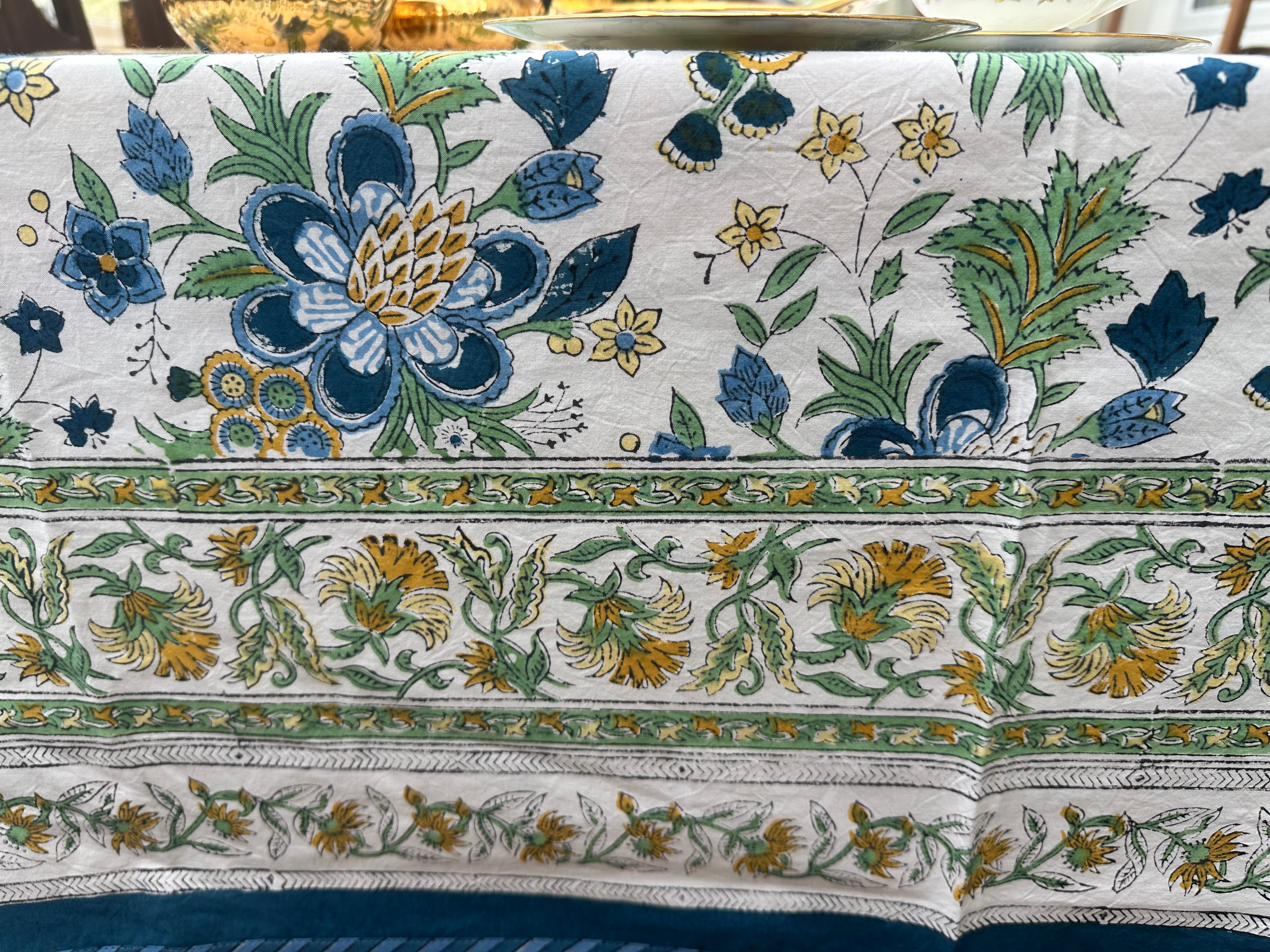 Anokhi White Lodhi Tablecloth