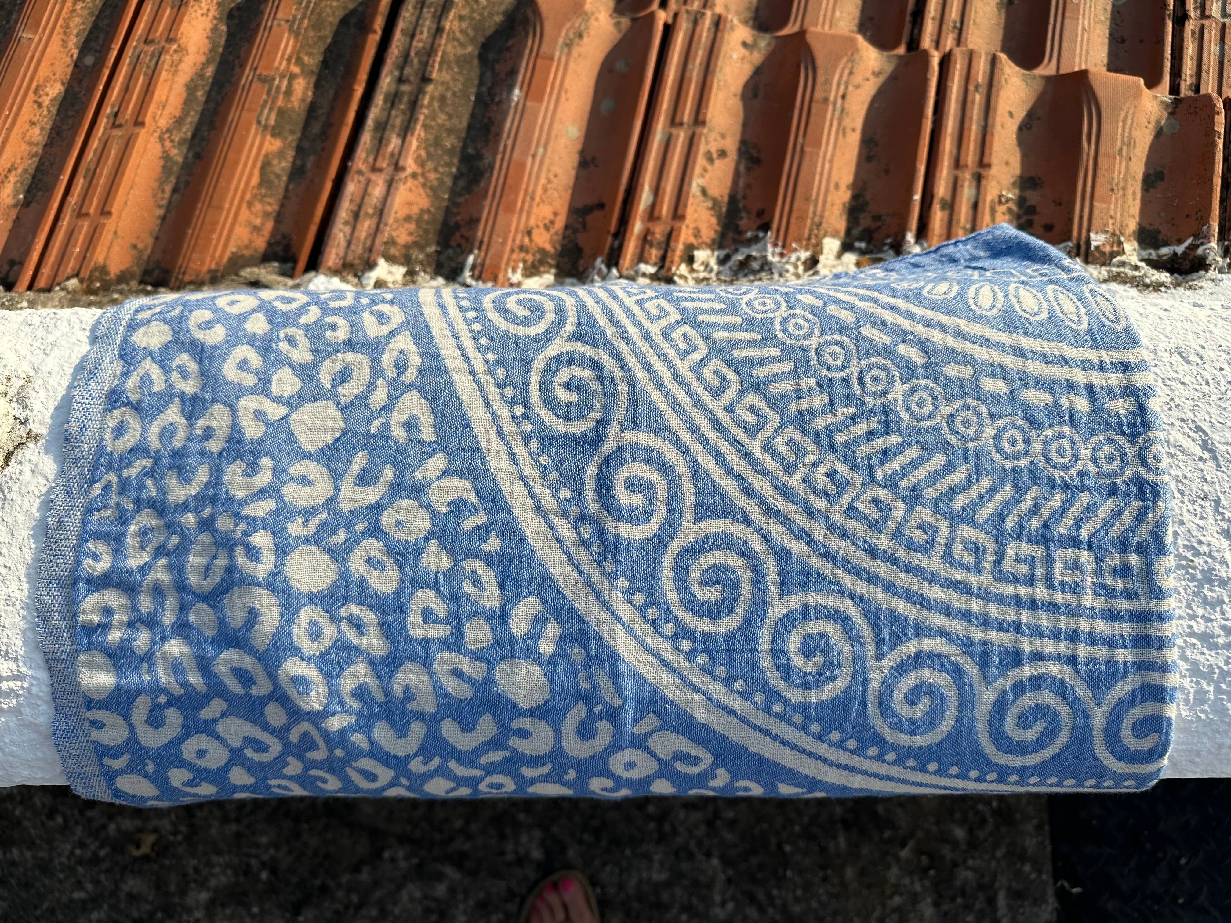 Mythos Blue Greek Towel
