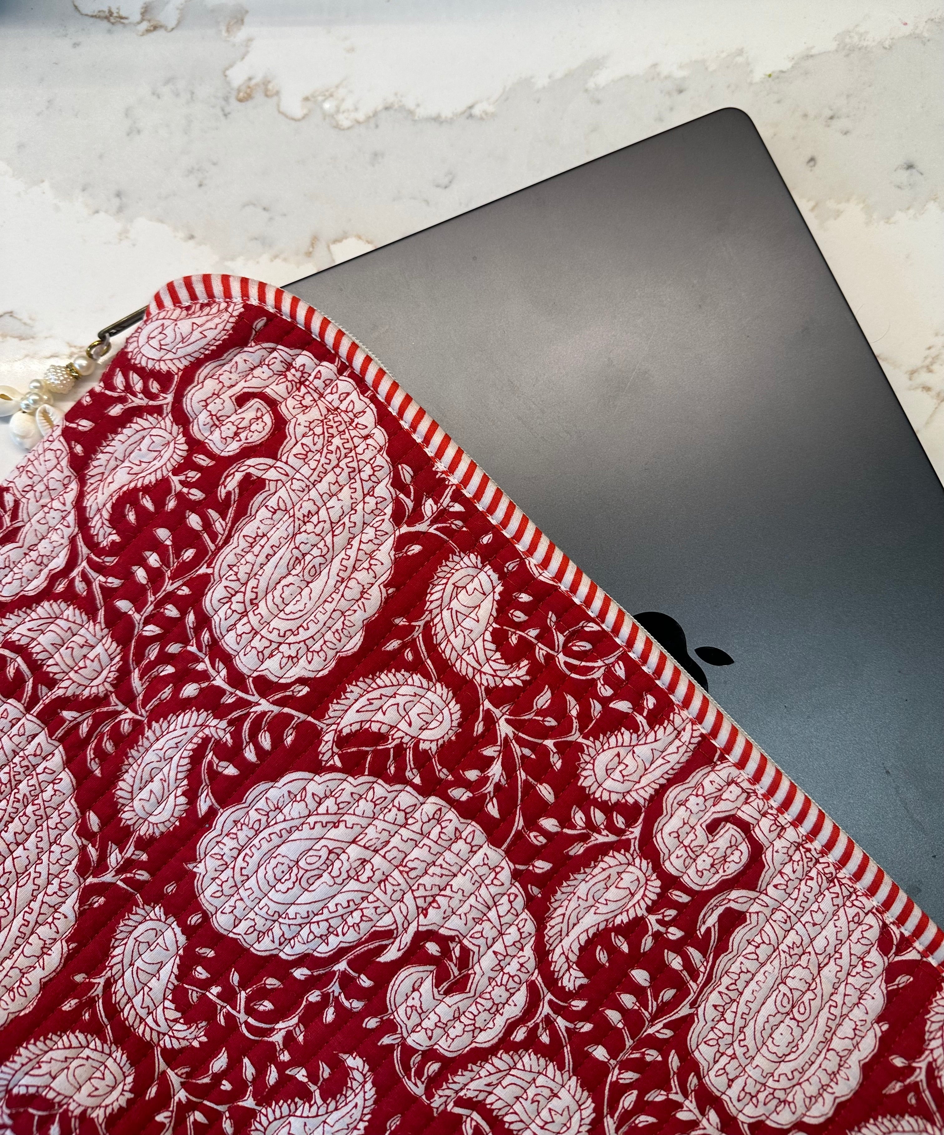 Red Tarifa Laptop Case