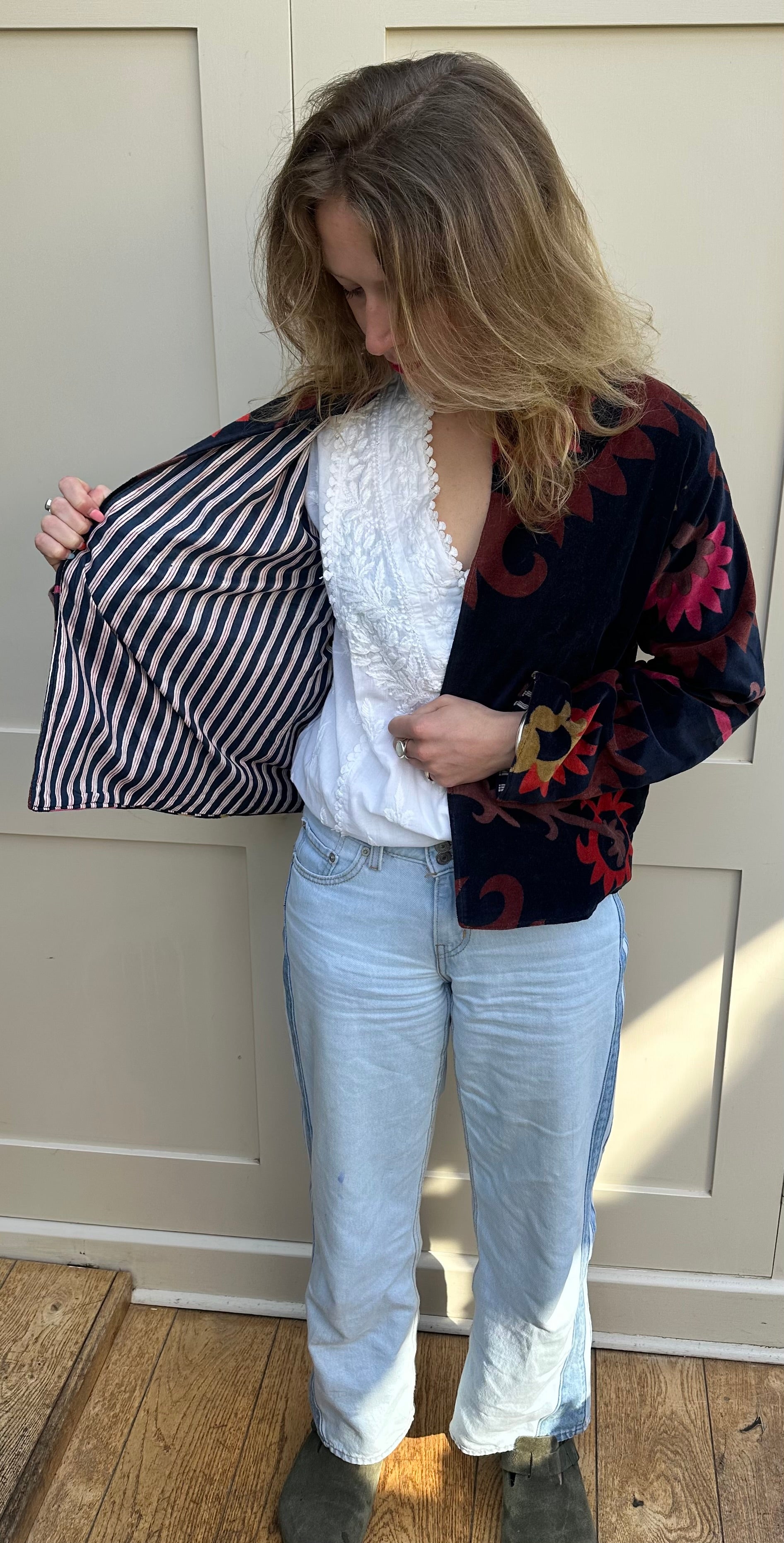 Midnight Velvet Suzani Jacket
