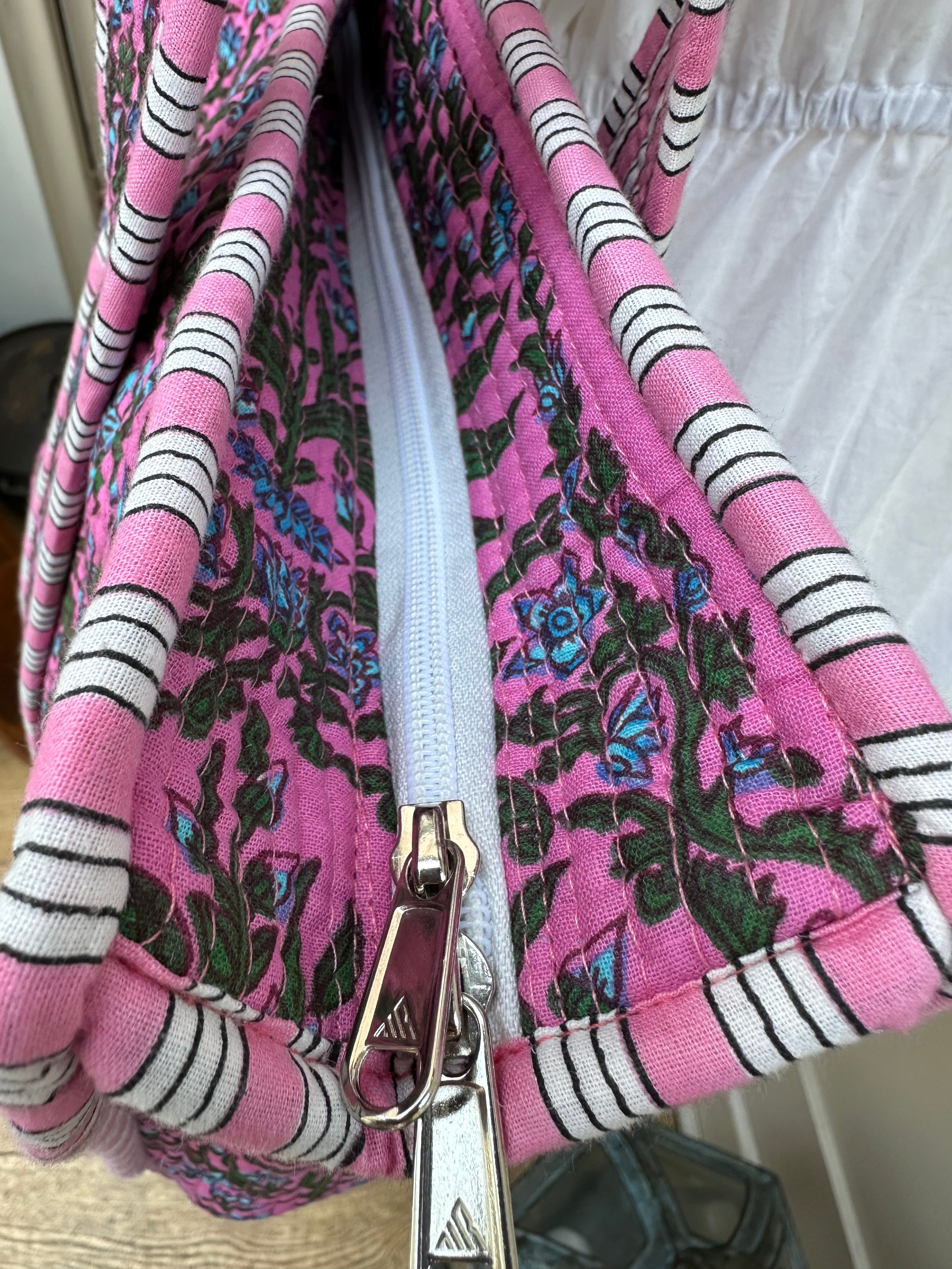 Pink Palmyra Oriana Zip Bag