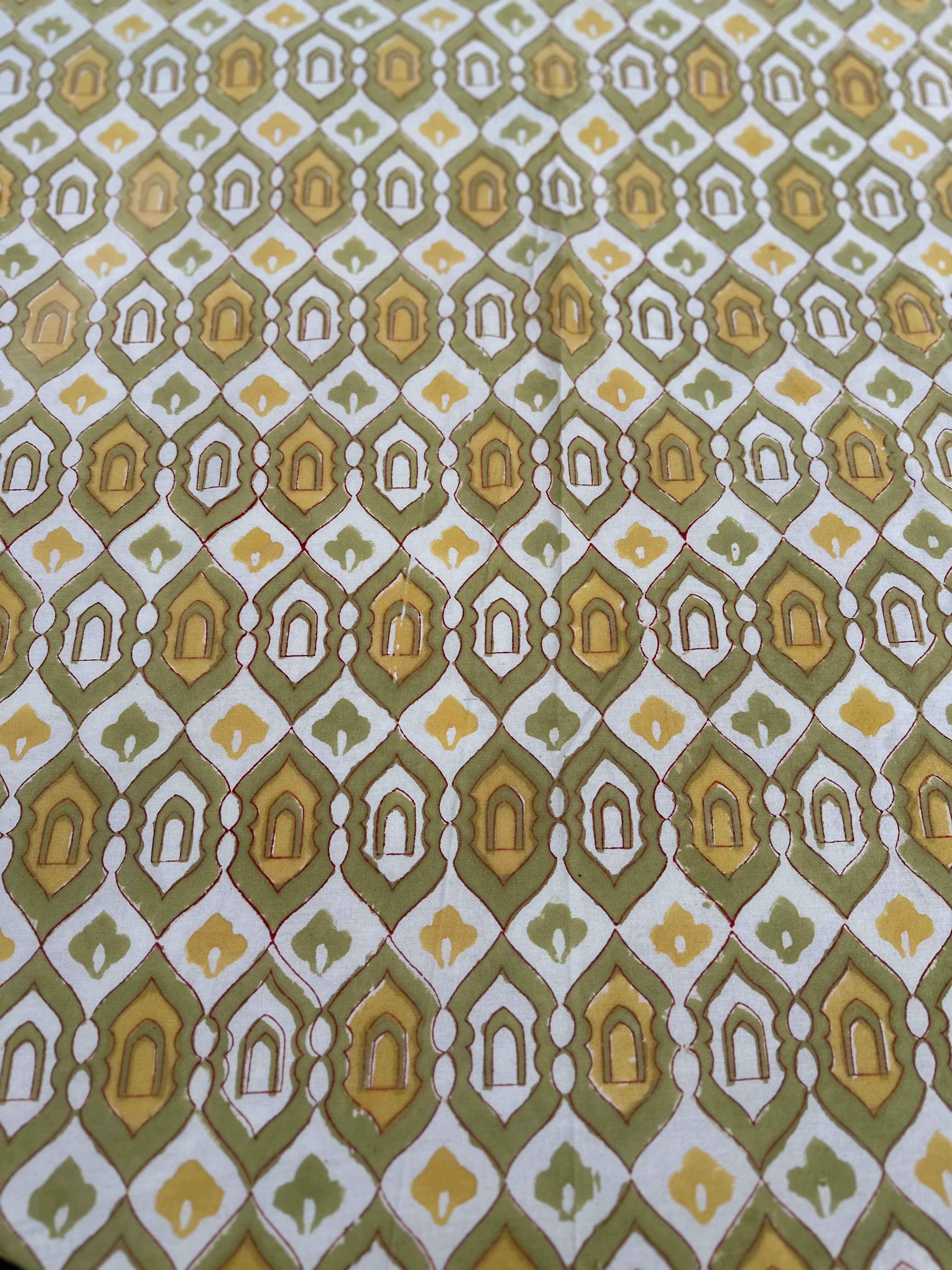Olive Mughal Round Tablecloth