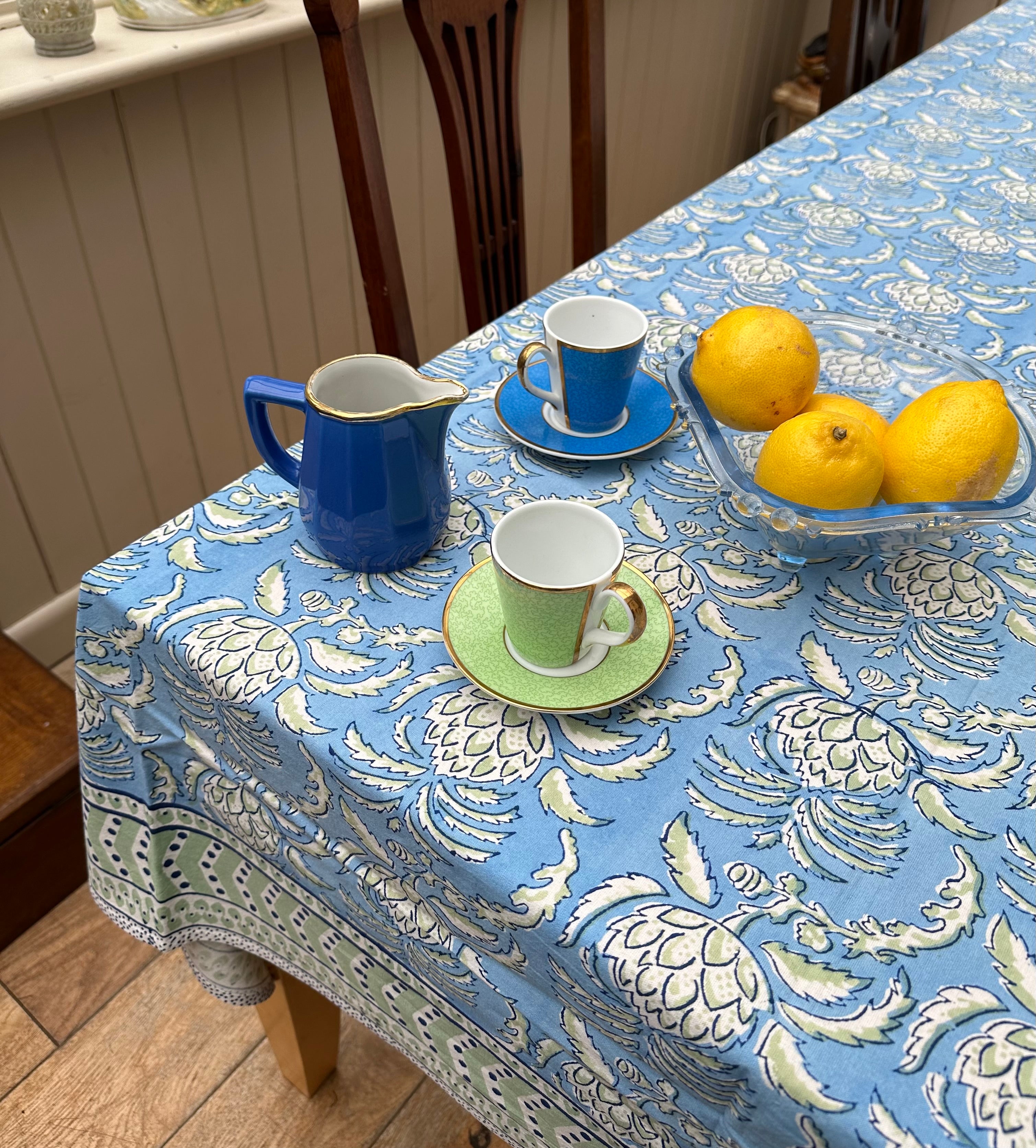 Blue Serifos Tablecloth