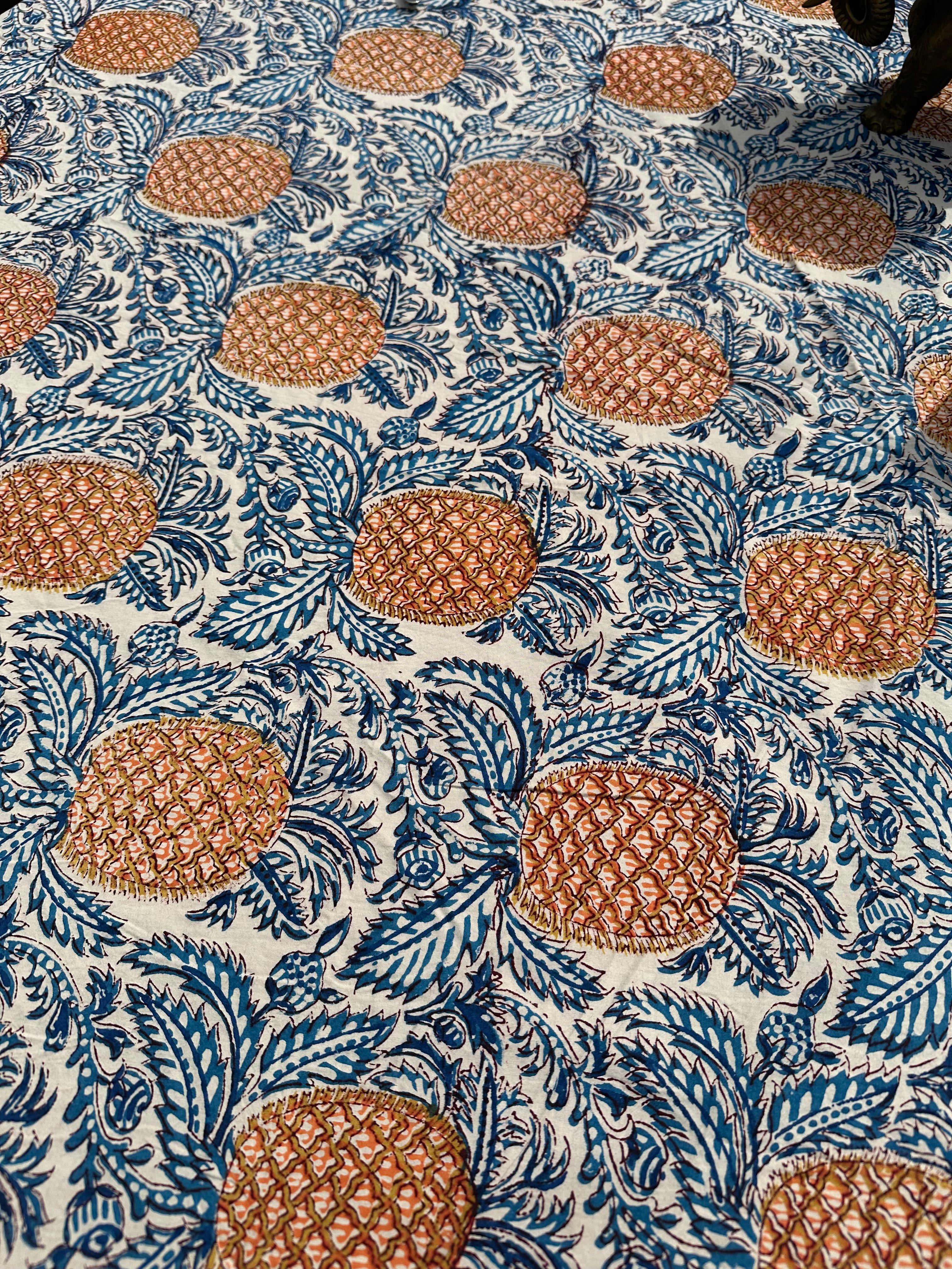 Anokhi Cream Pineapple Tablecloth
