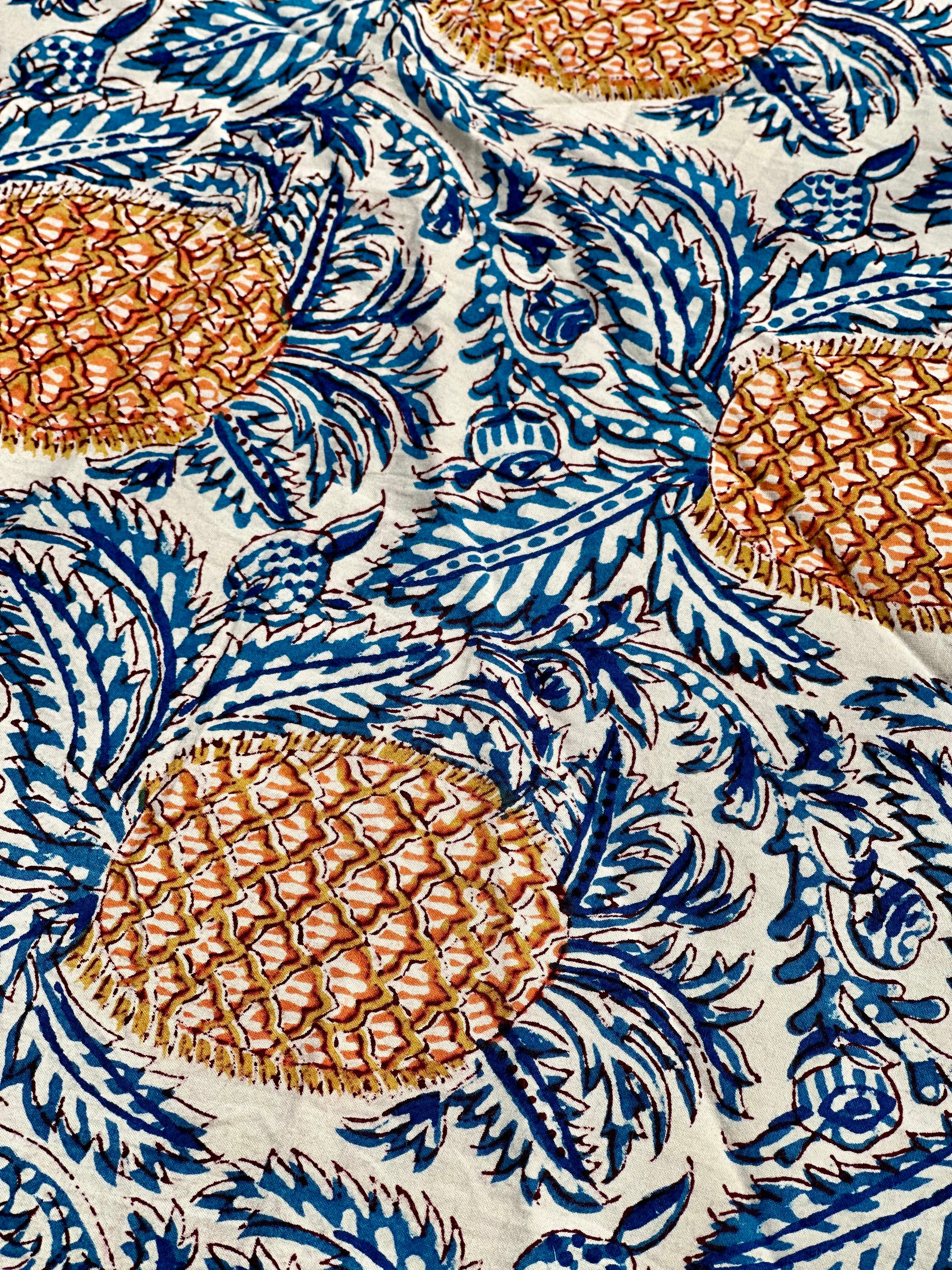Anokhi Cream Pineapple Tablecloth