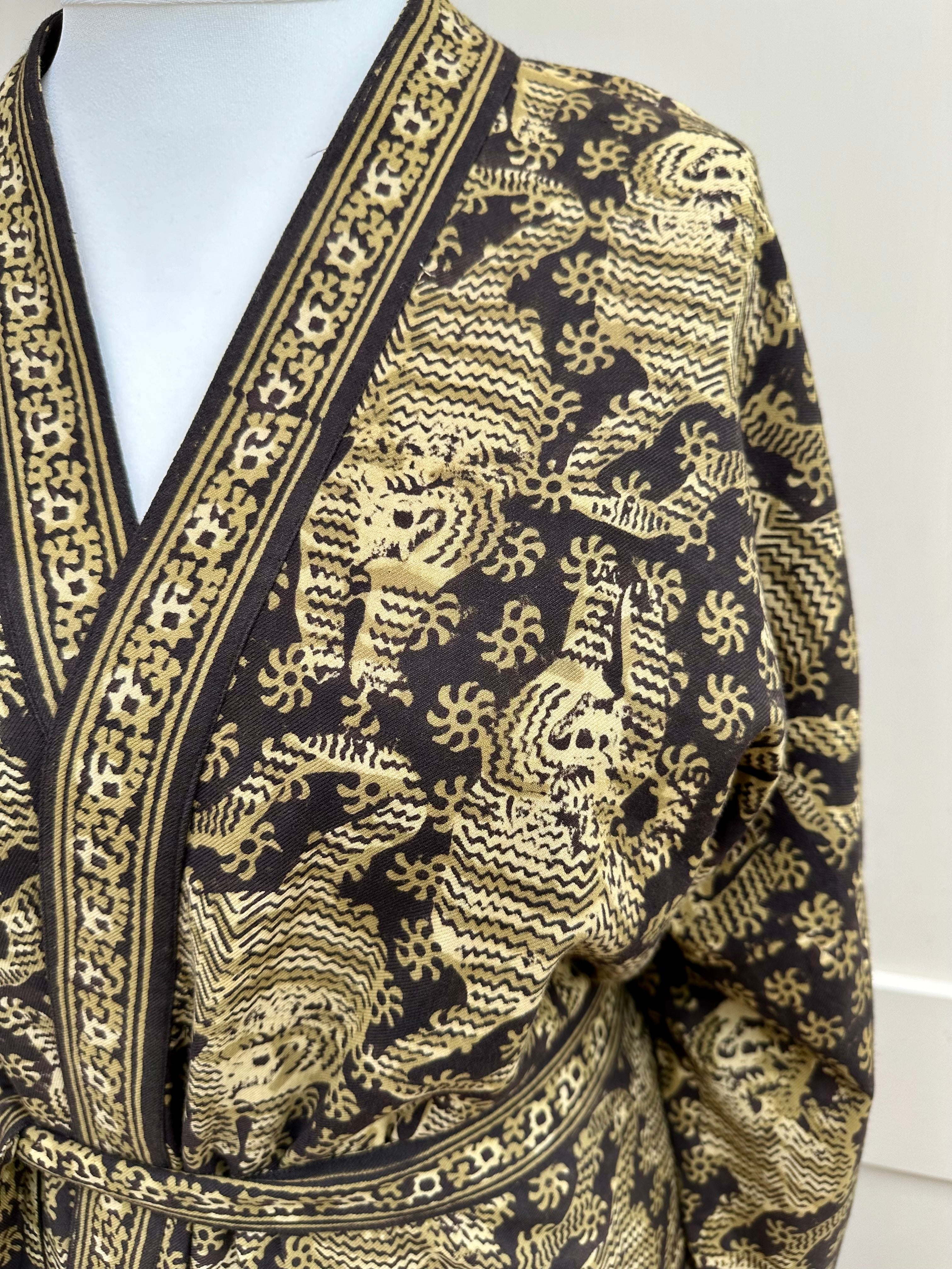 Anokhi Tiger Long Dressing Gown