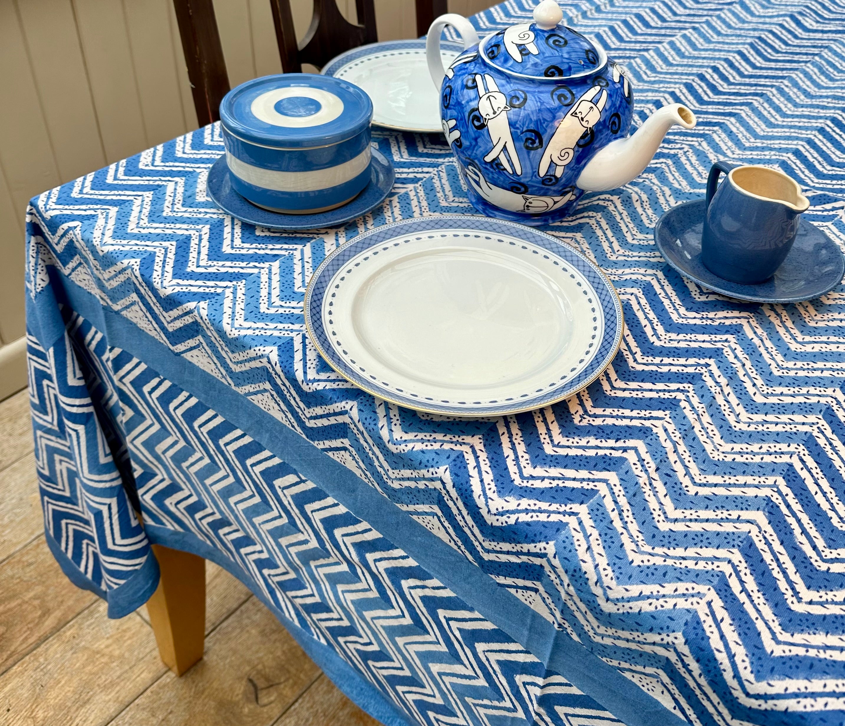 Blue Aztec Tablecloth