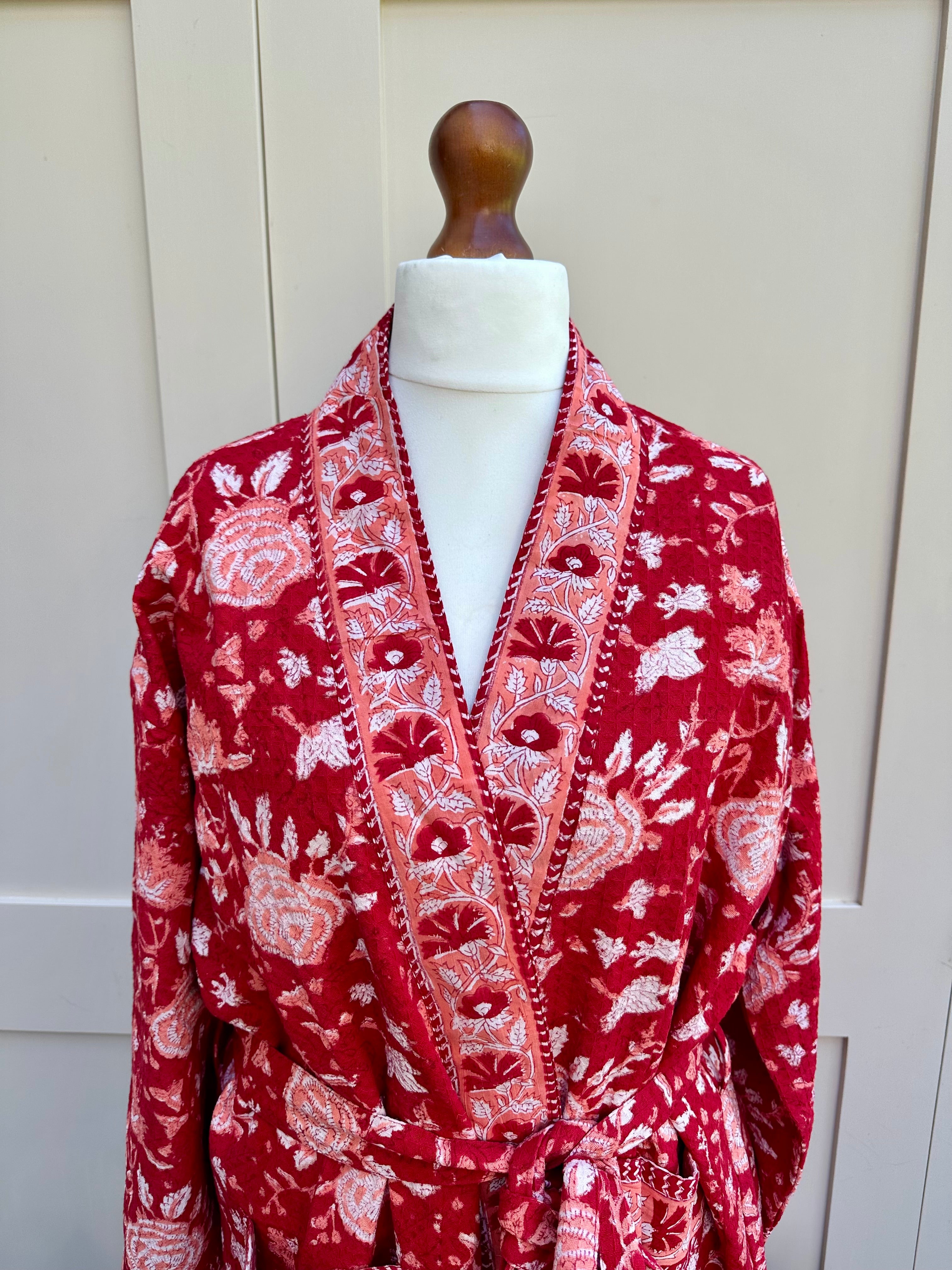 Carmen Midi Cotton Waffle Dressing Gown