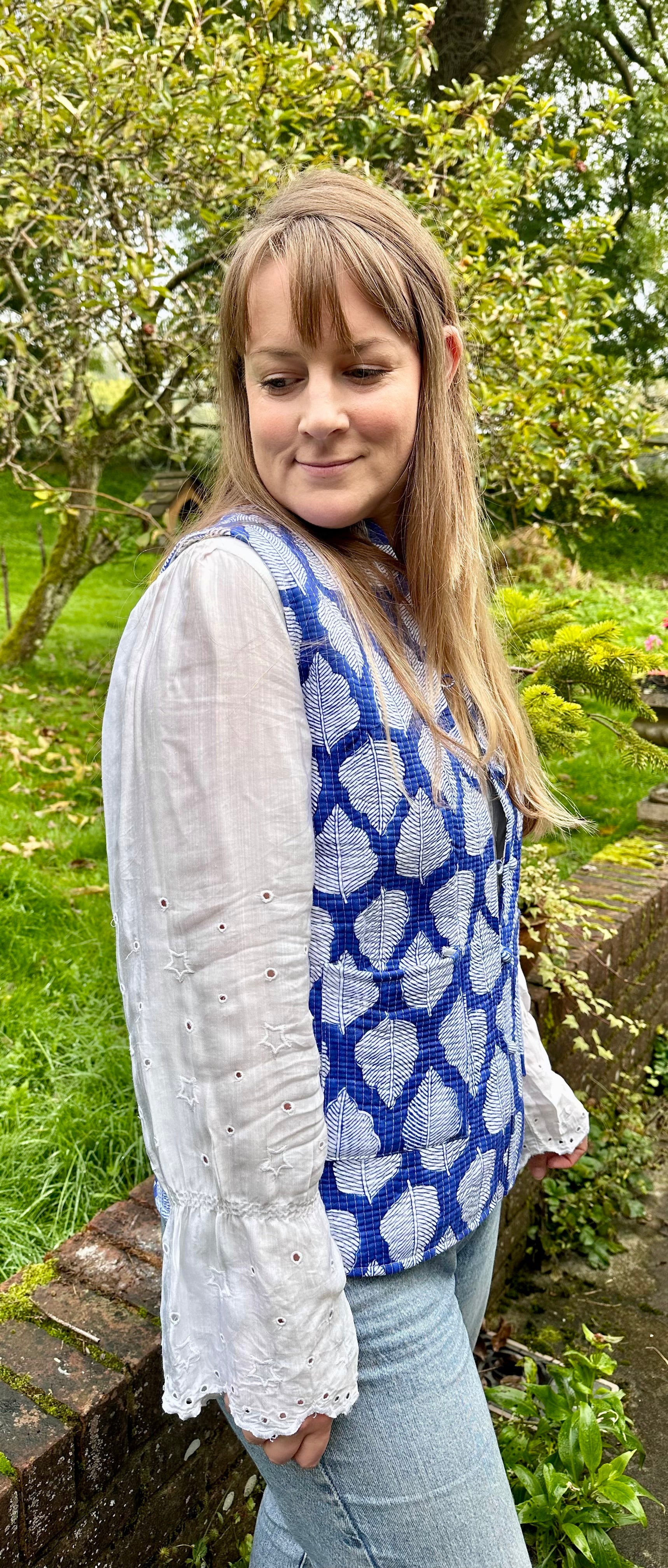 Blue Leaf Kitty Waistcoat