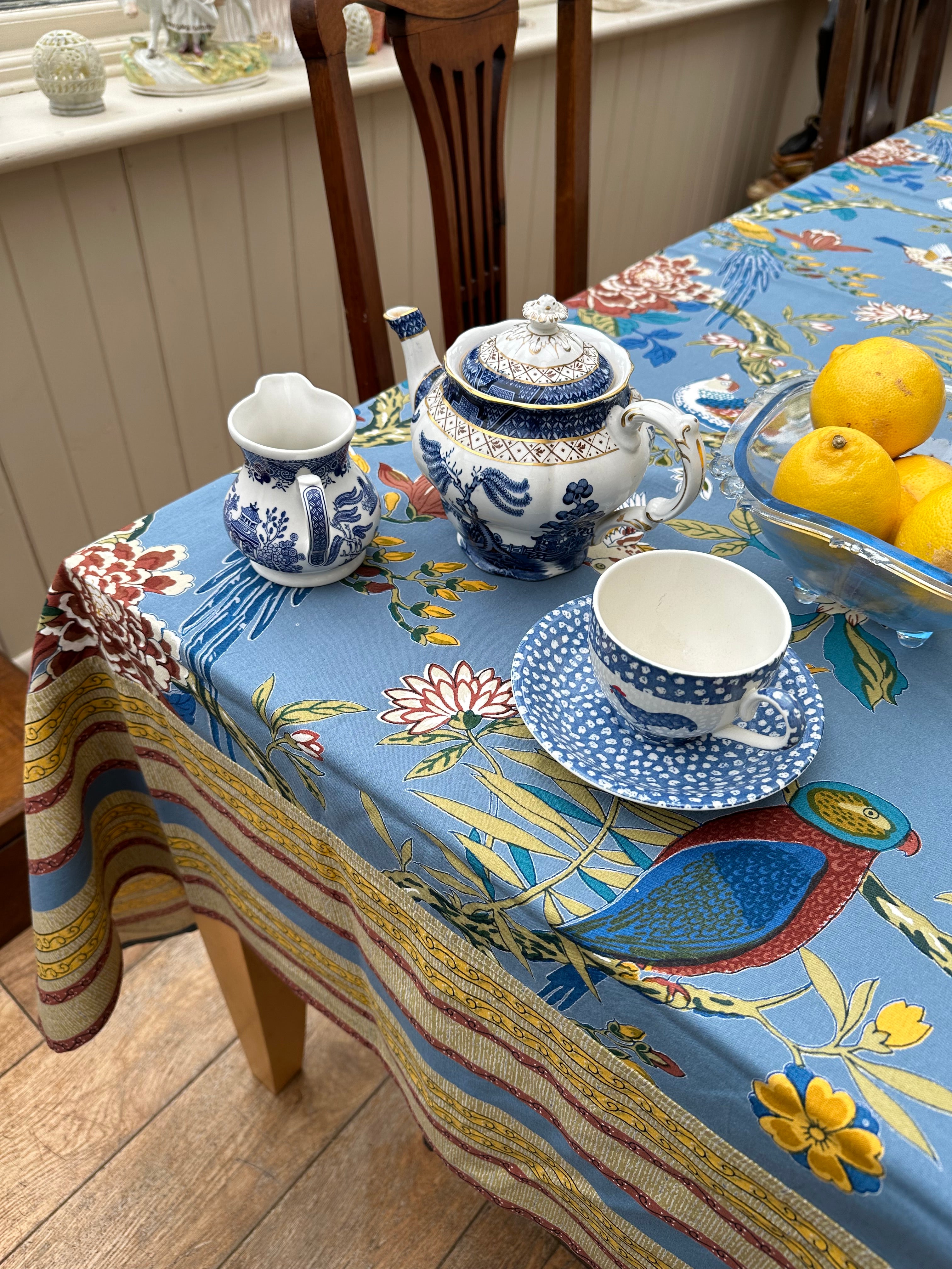 Blue Parrot Tablecloth