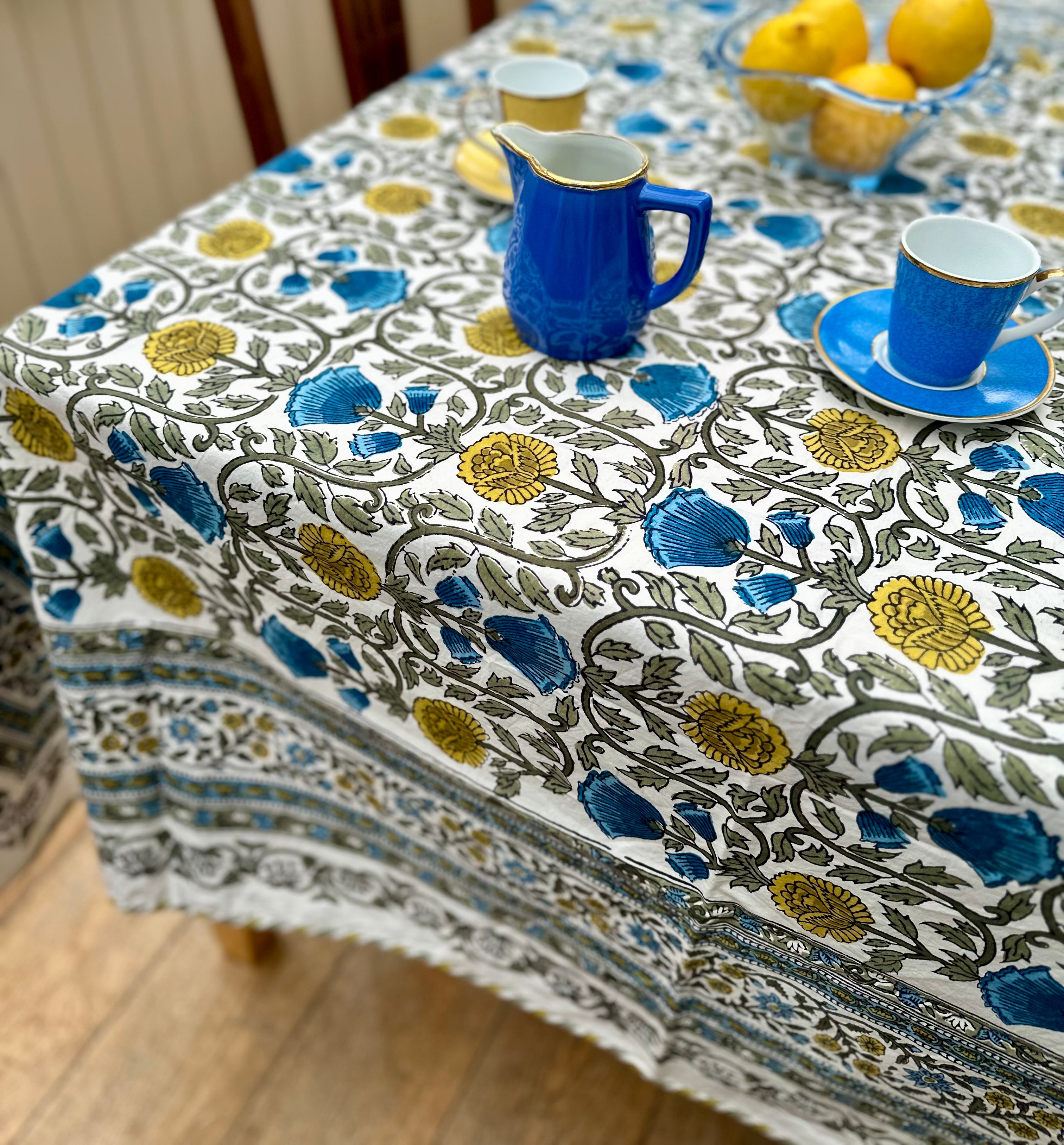 Anokhi White Mysore Tablecloth