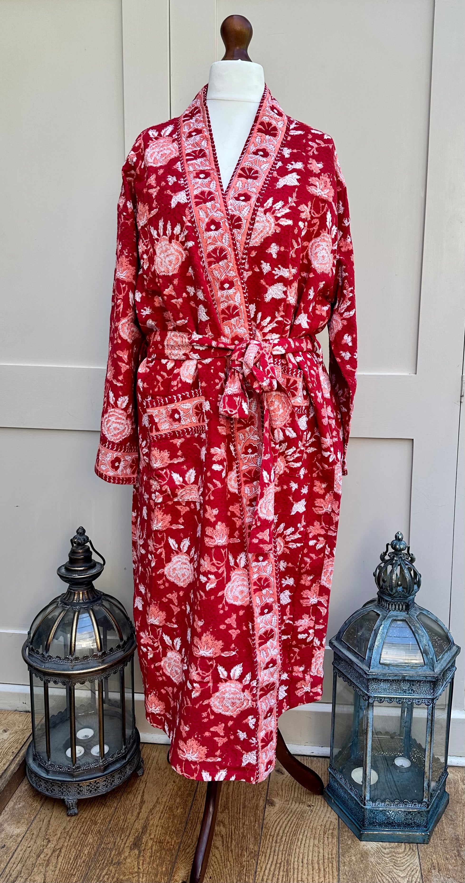 Carmen Midi Cotton Waffle Dressing Gown