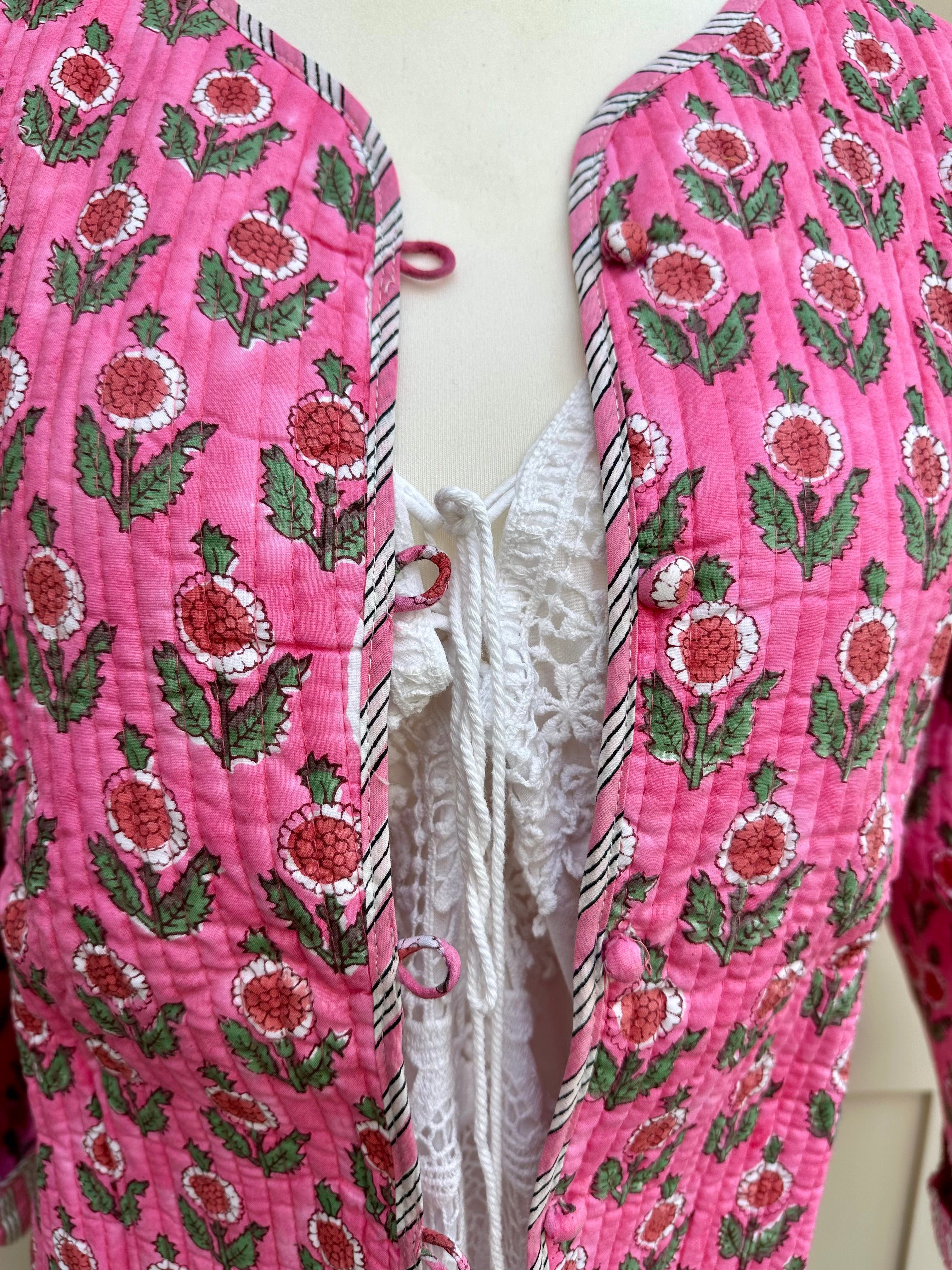 Pink Rosa Juhu Cropped Jacket