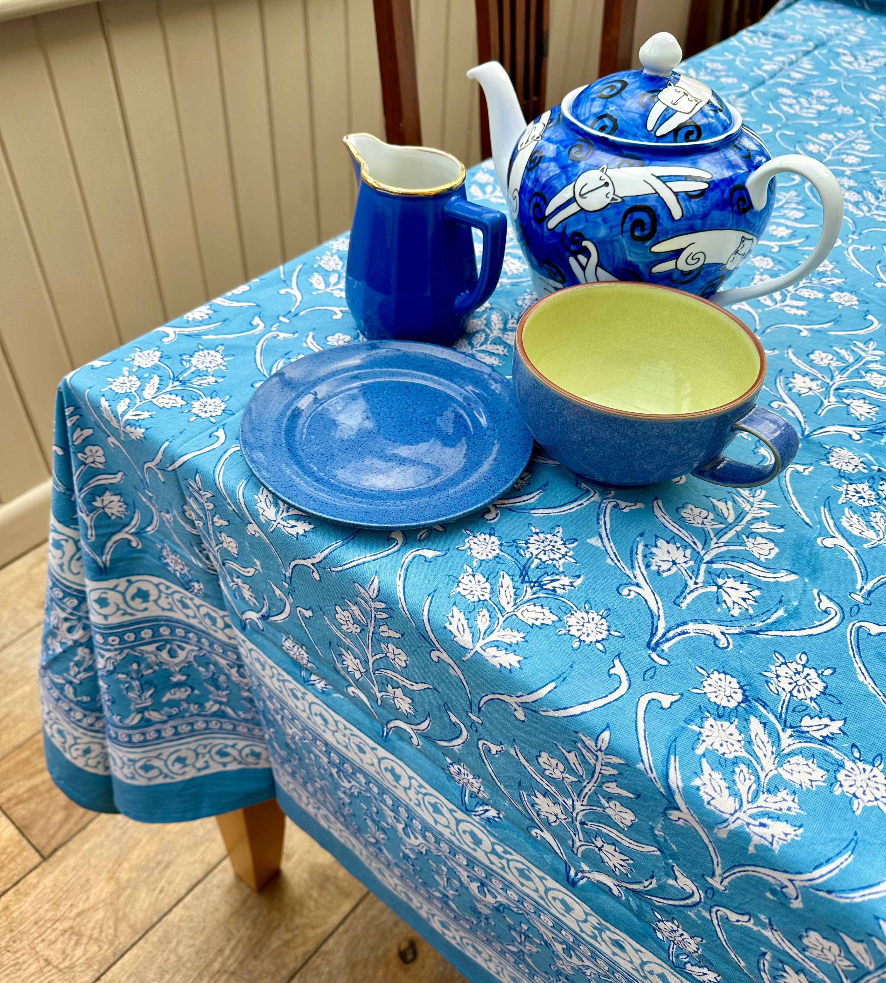 Blue Paxos Tablecloth