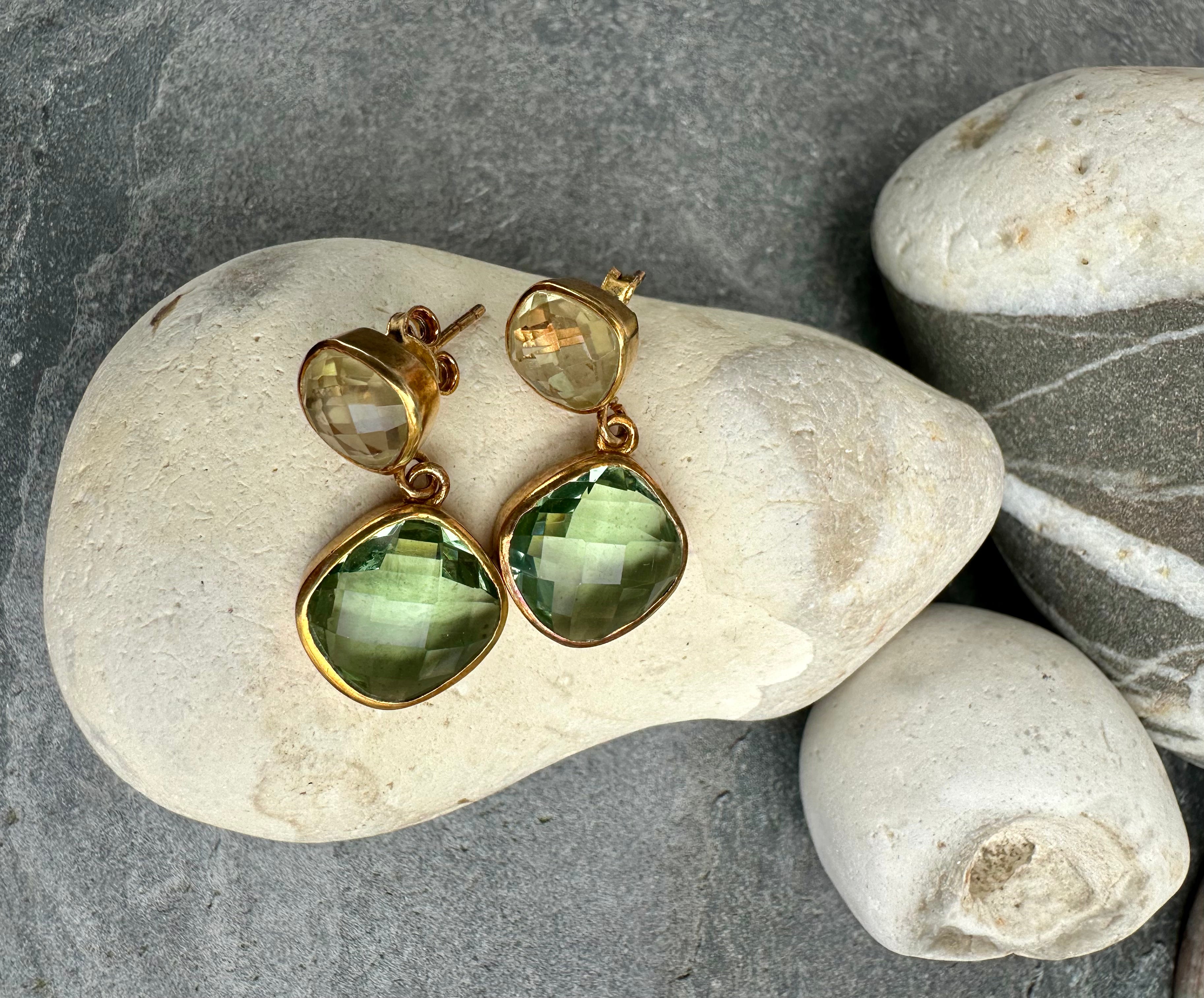 Lemon Citrine and Peridot Delilah Earrings