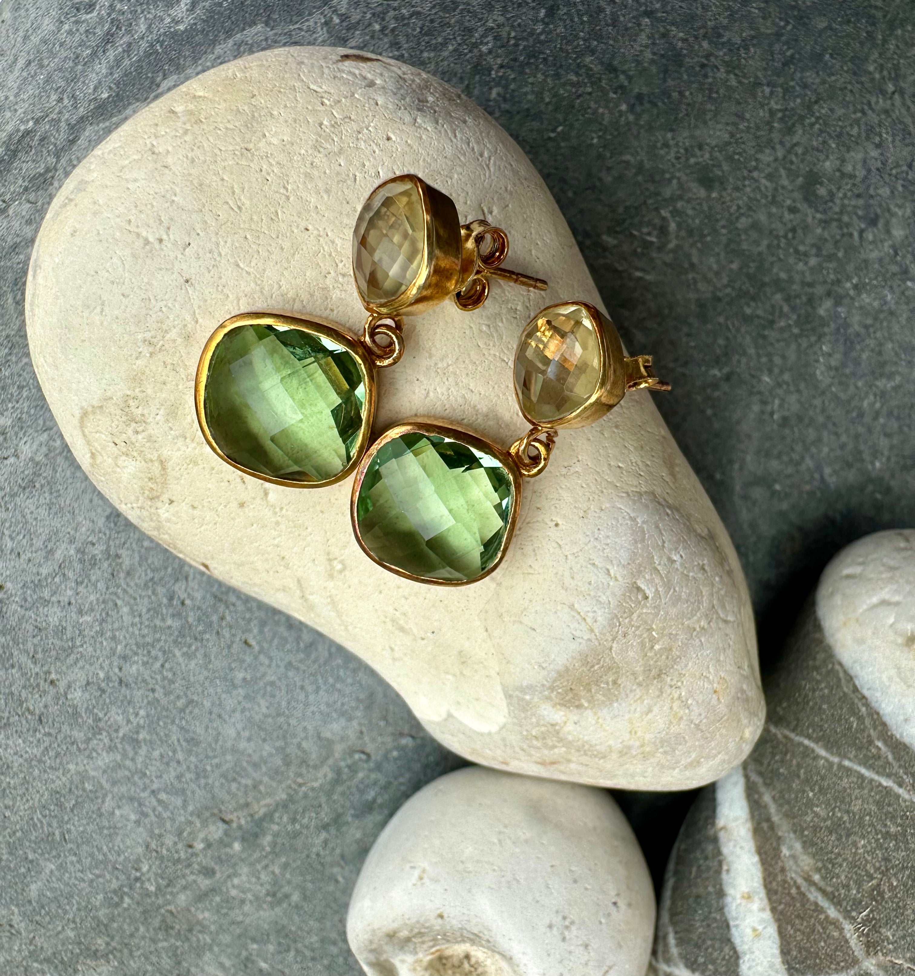 Lemon Citrine and Peridot Delilah Earrings