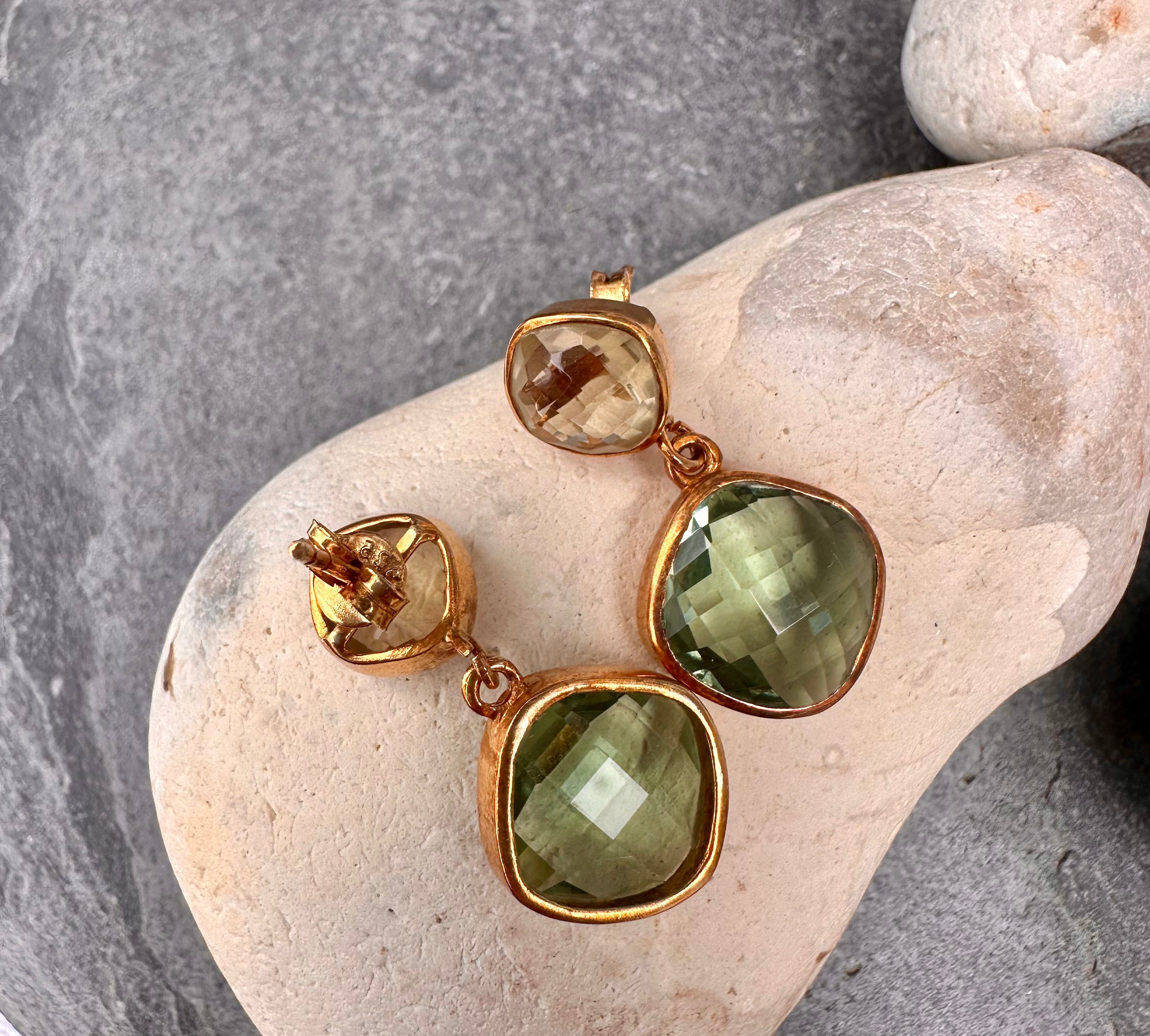 Lemon Citrine and Peridot Delilah Earrings