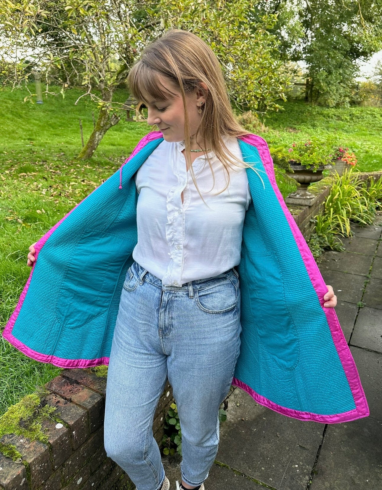 Pink and Blue Opera Coat