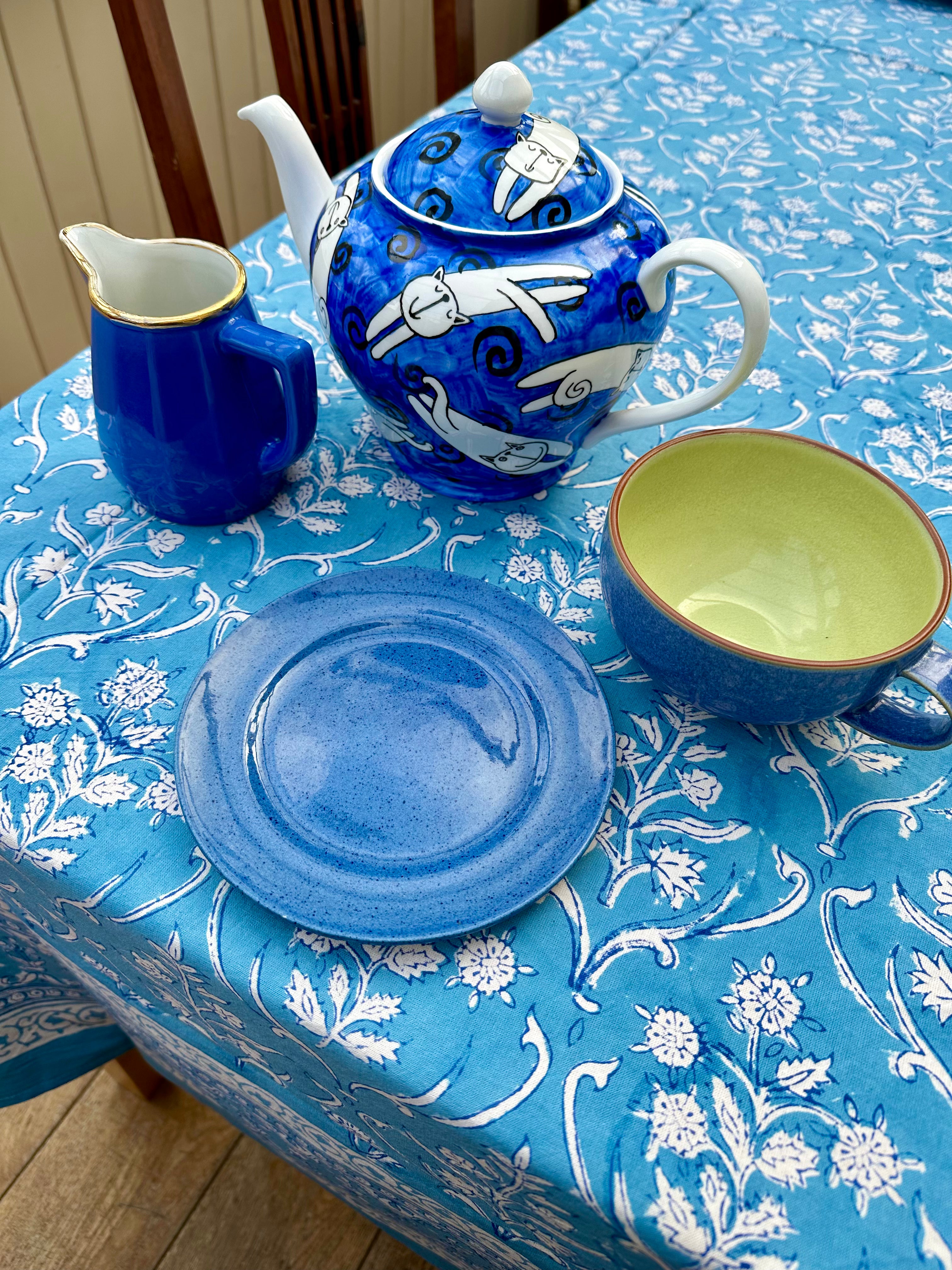 Blue Paxos Tablecloth