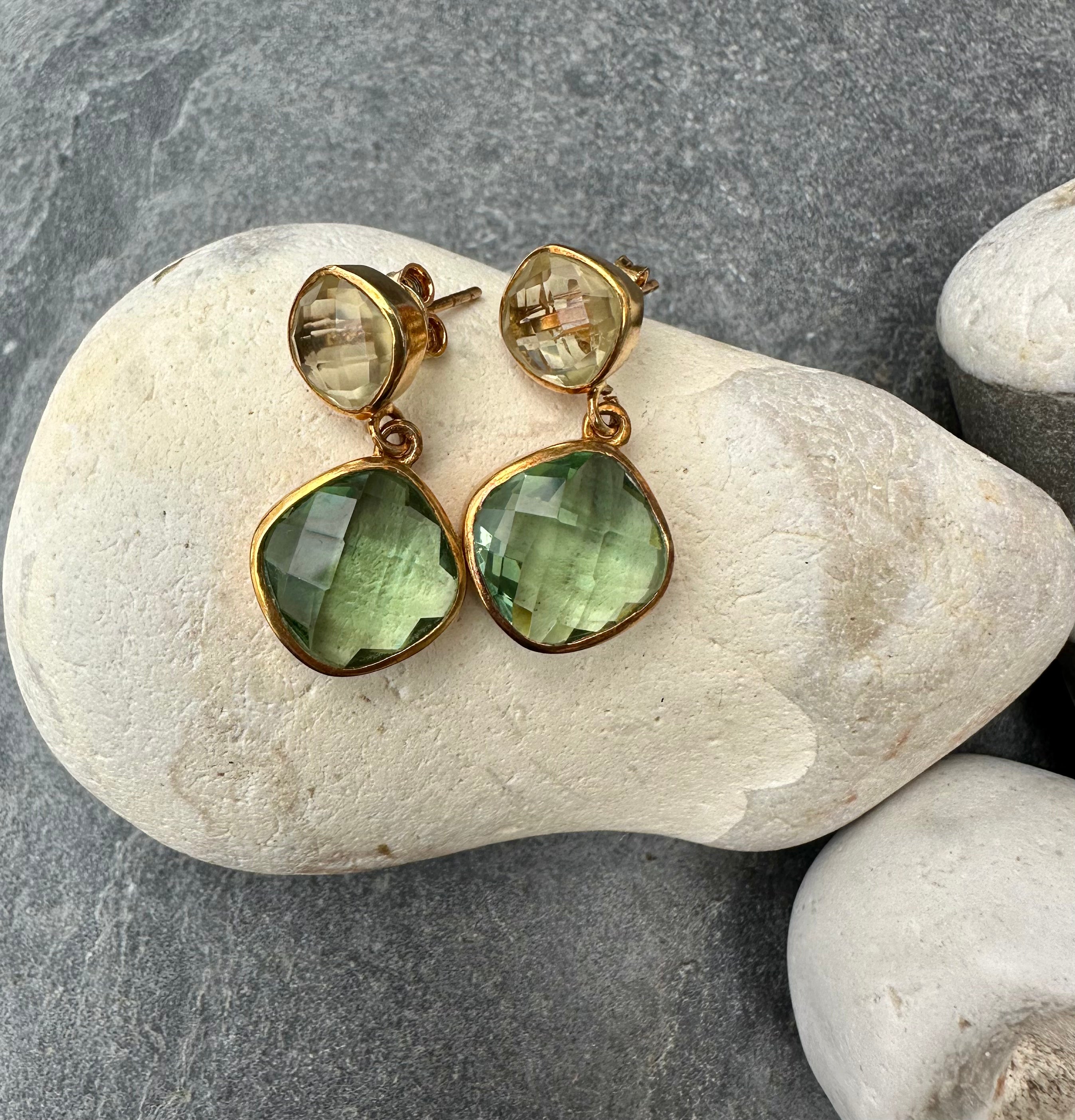 Lemon Citrine and Peridot Delilah Earrings