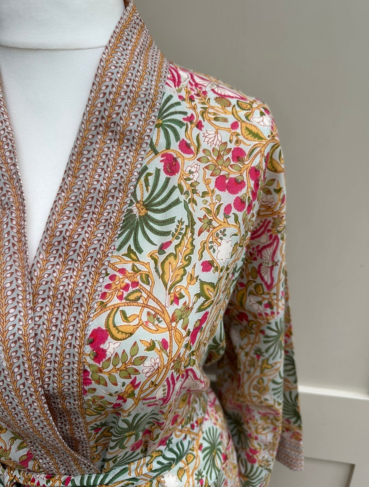 Jungle Palm Midi Dressing Gown