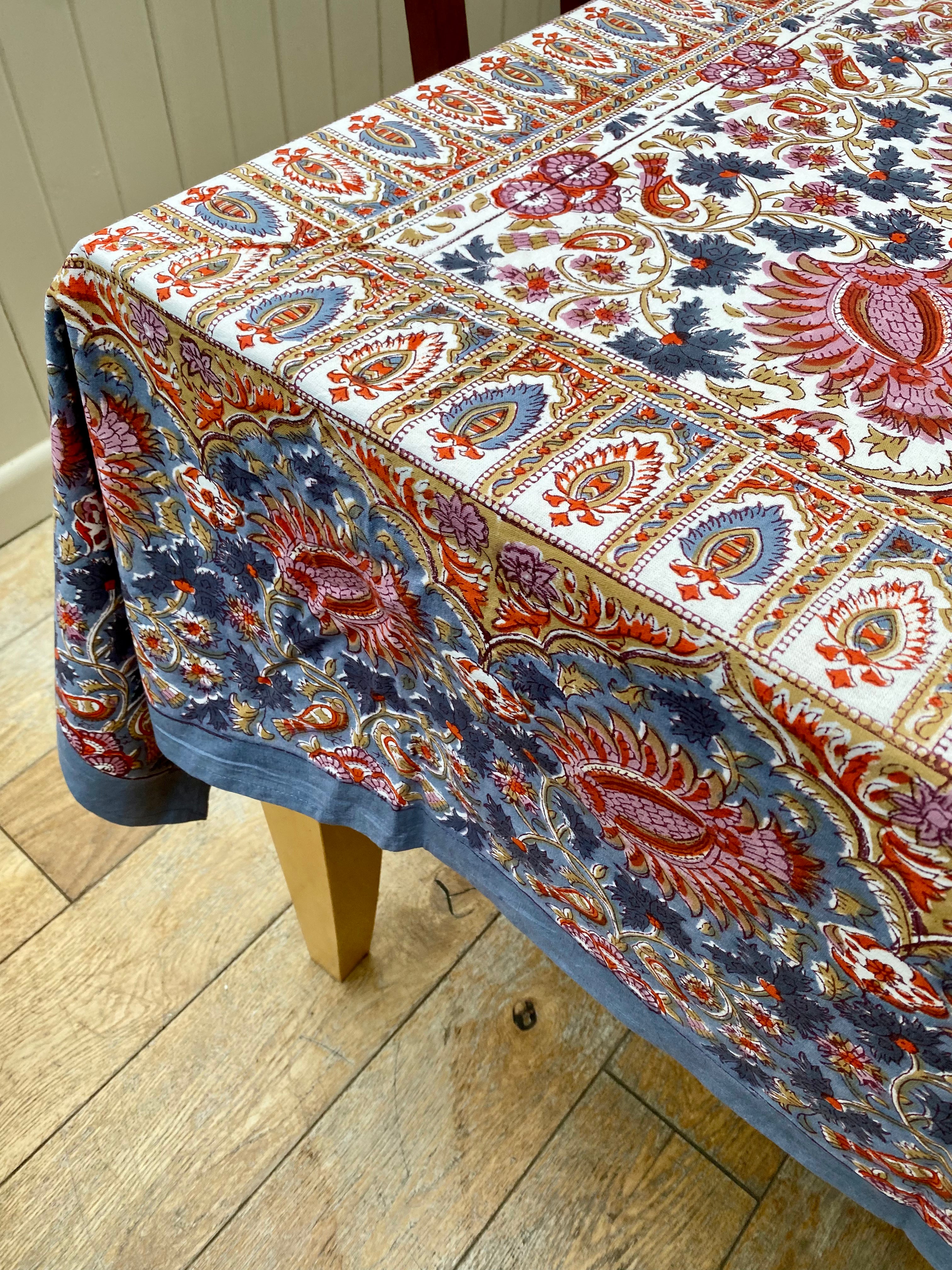 Wild Bazaar Roma White Tablecloth