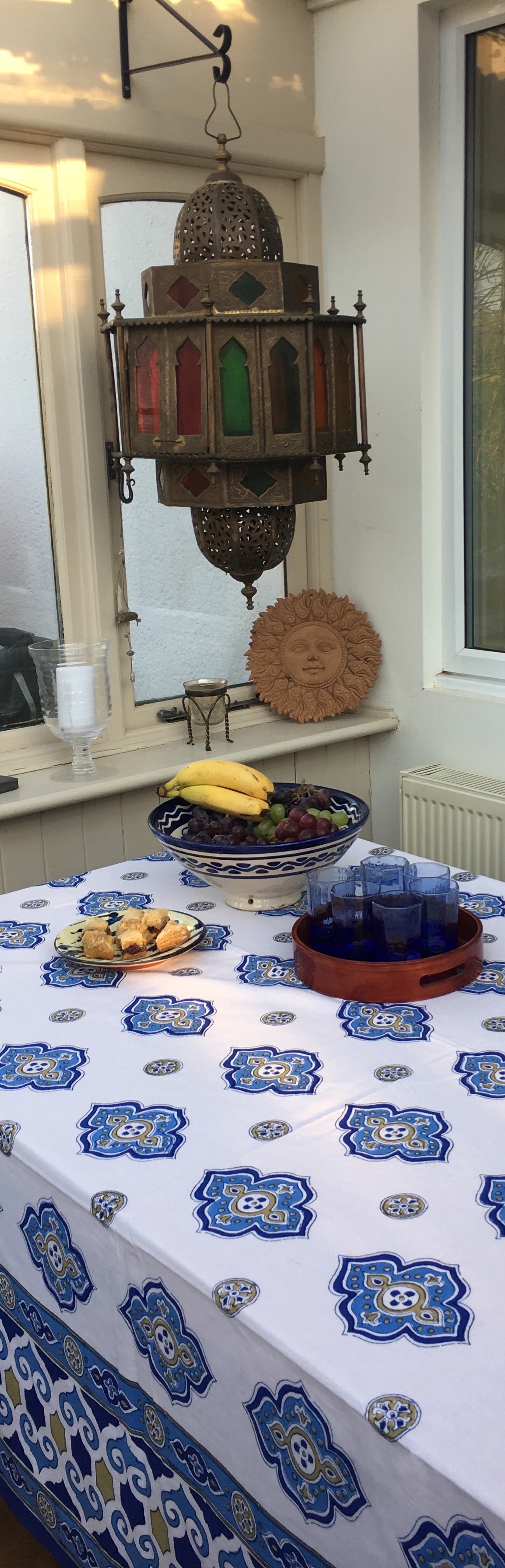White Marrakesh Tablecloth
