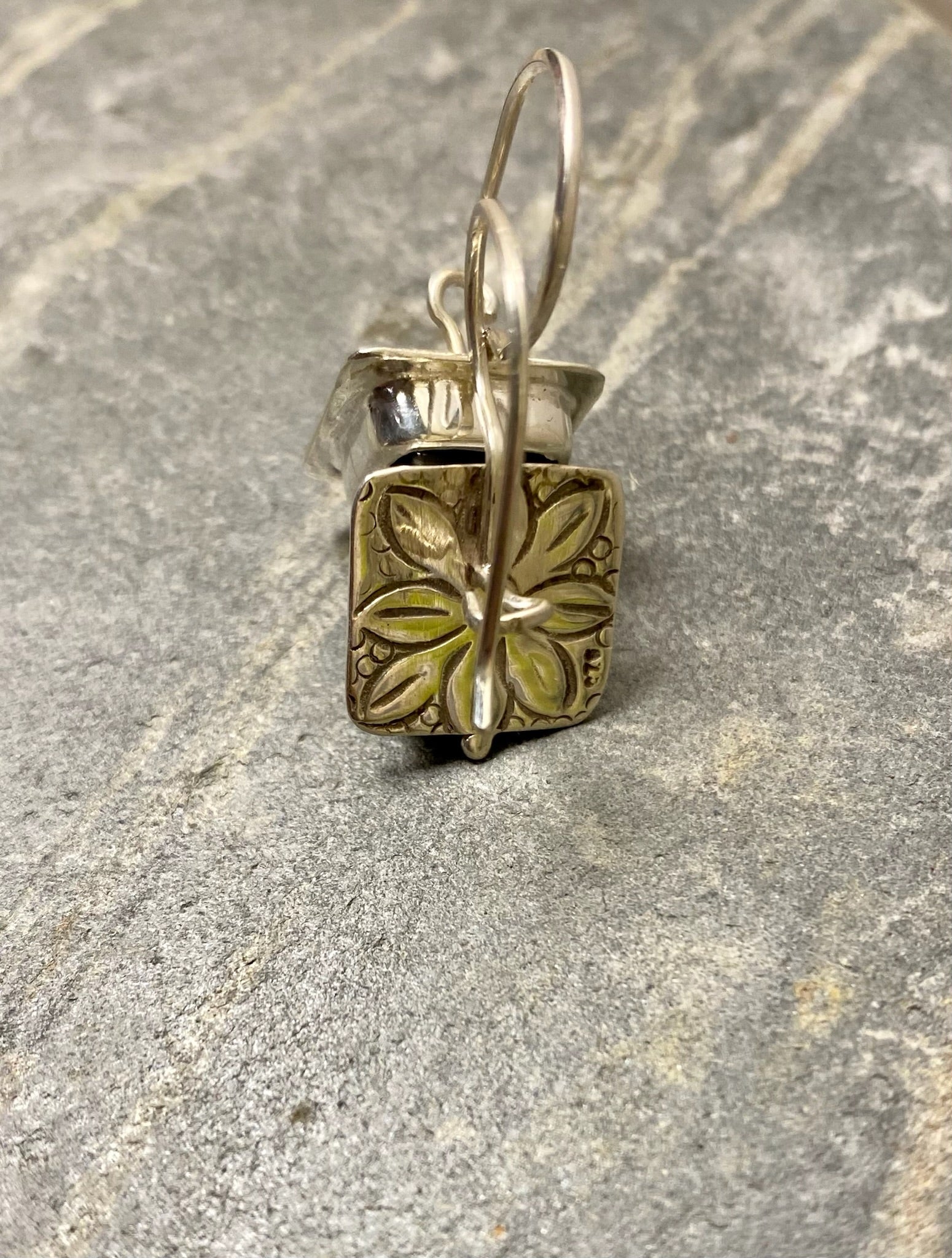 Black Onyx and Silver Earrings