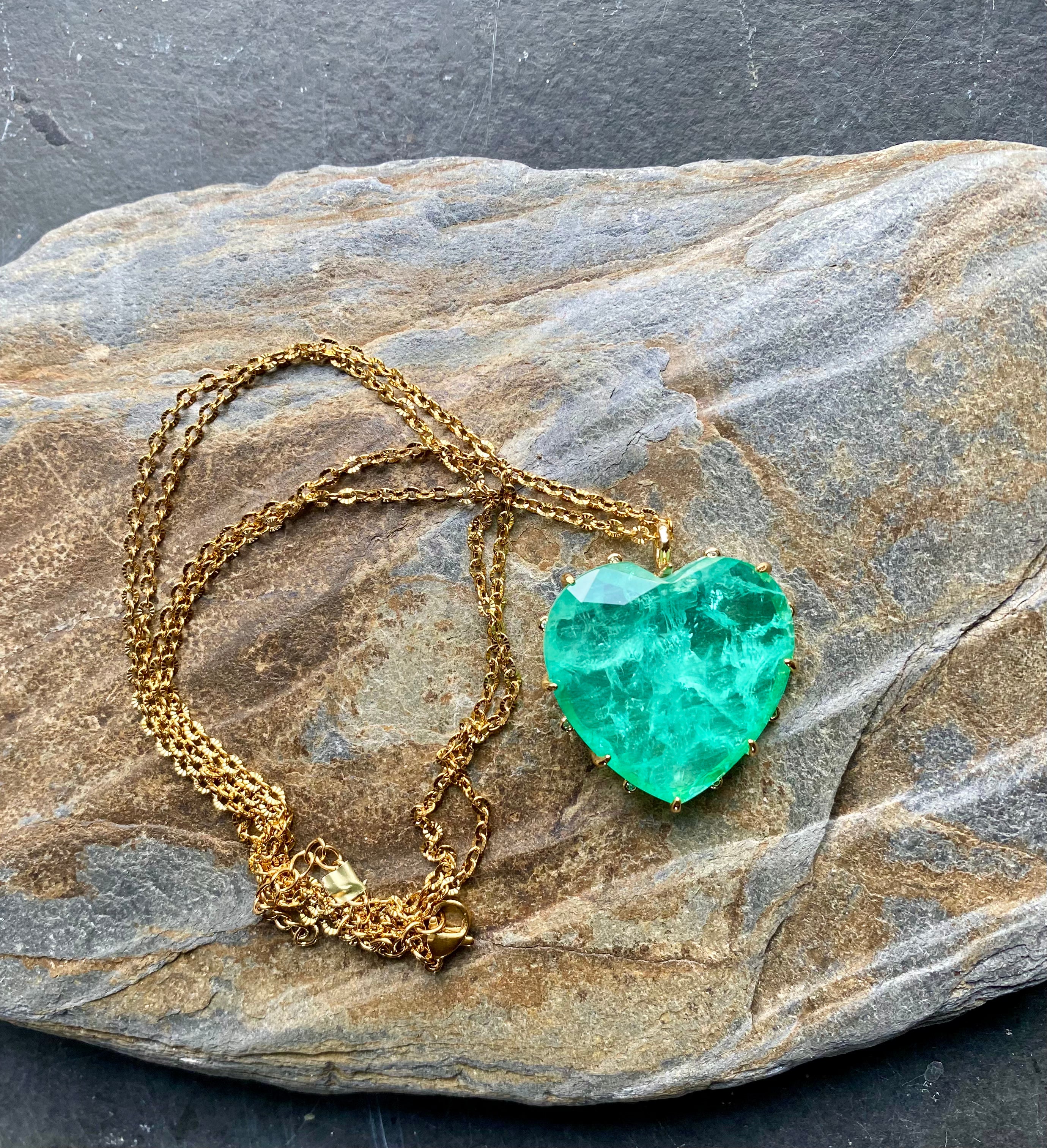 Green Heart Necklace