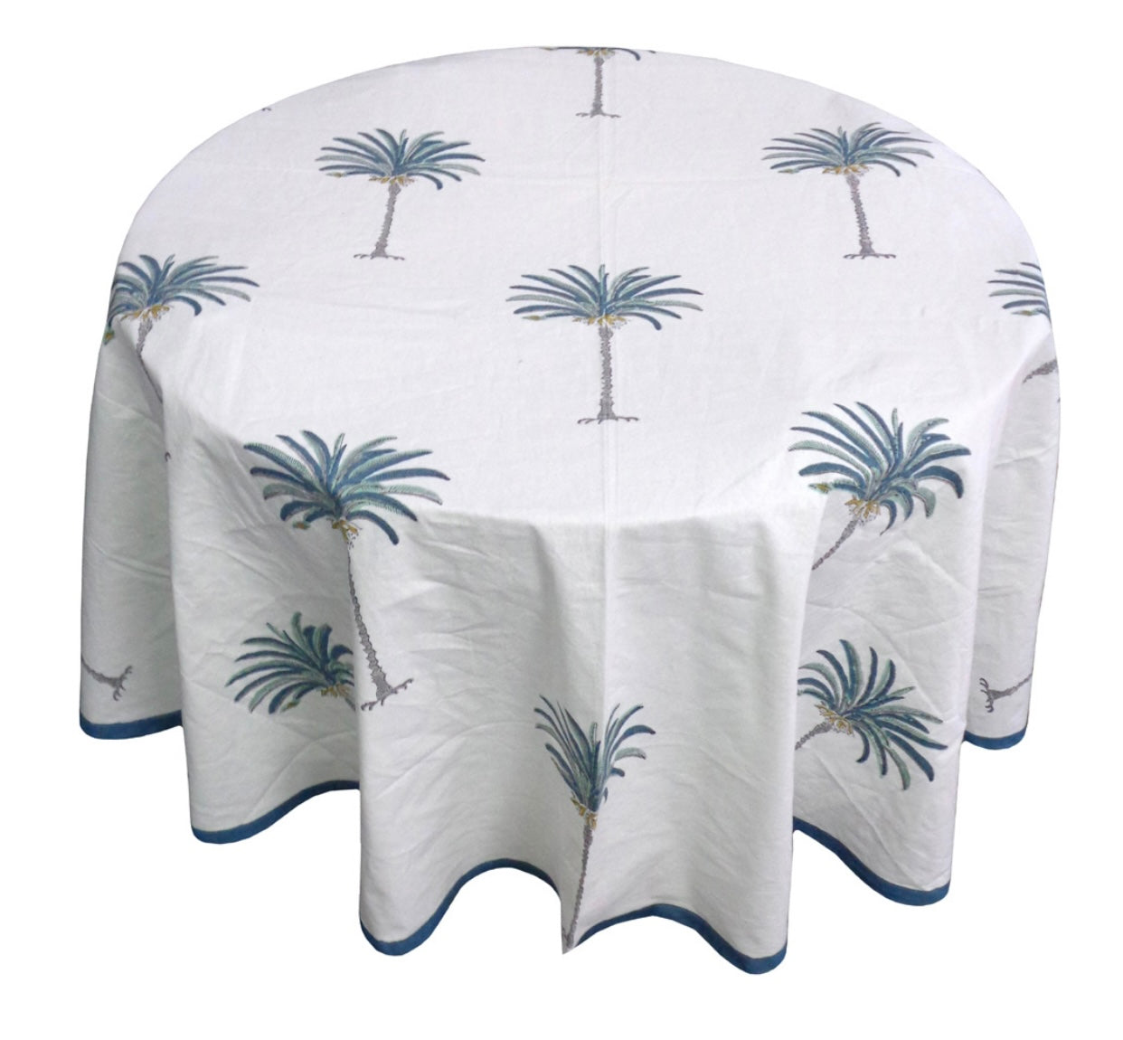 Blue Jaipur Palms Tablecloth