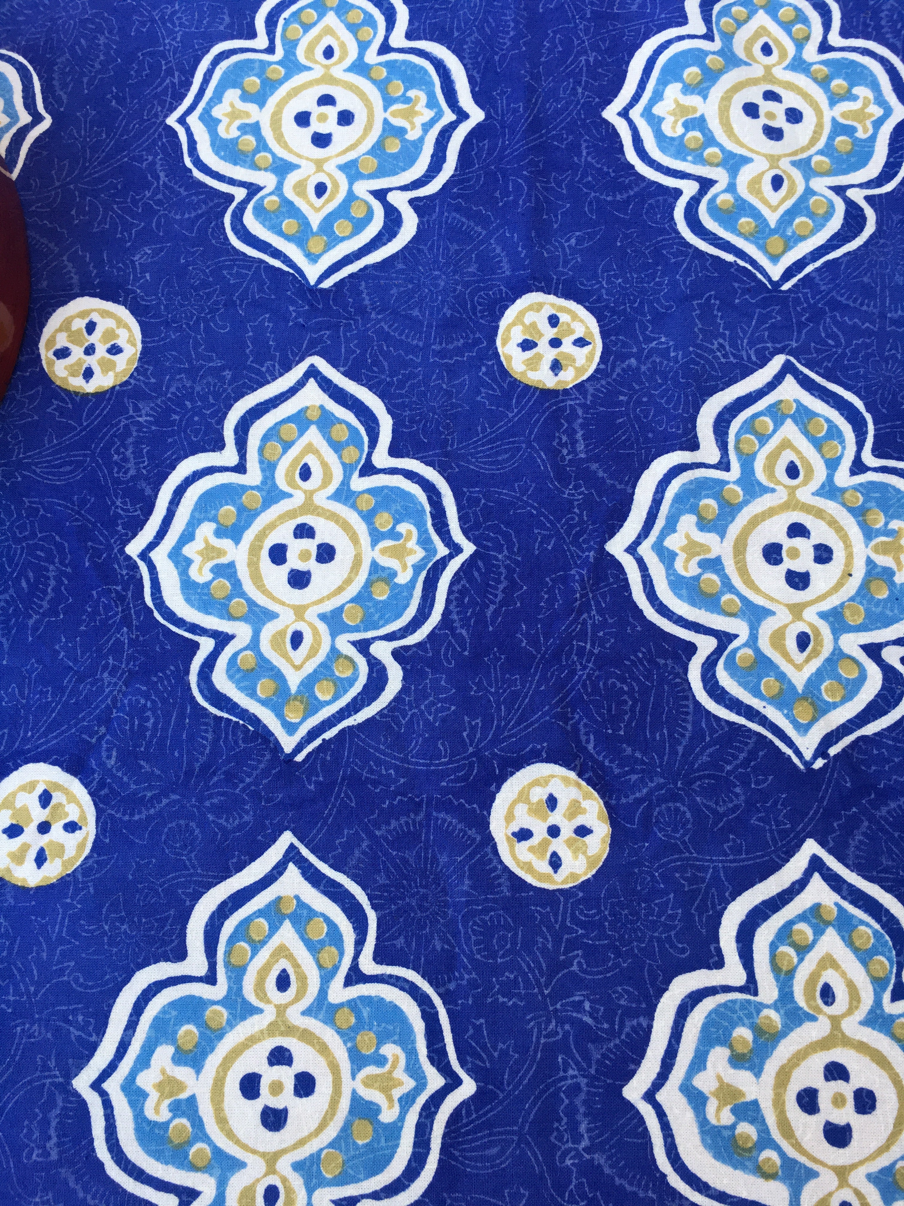 Blue Marrakesh Tablecloth