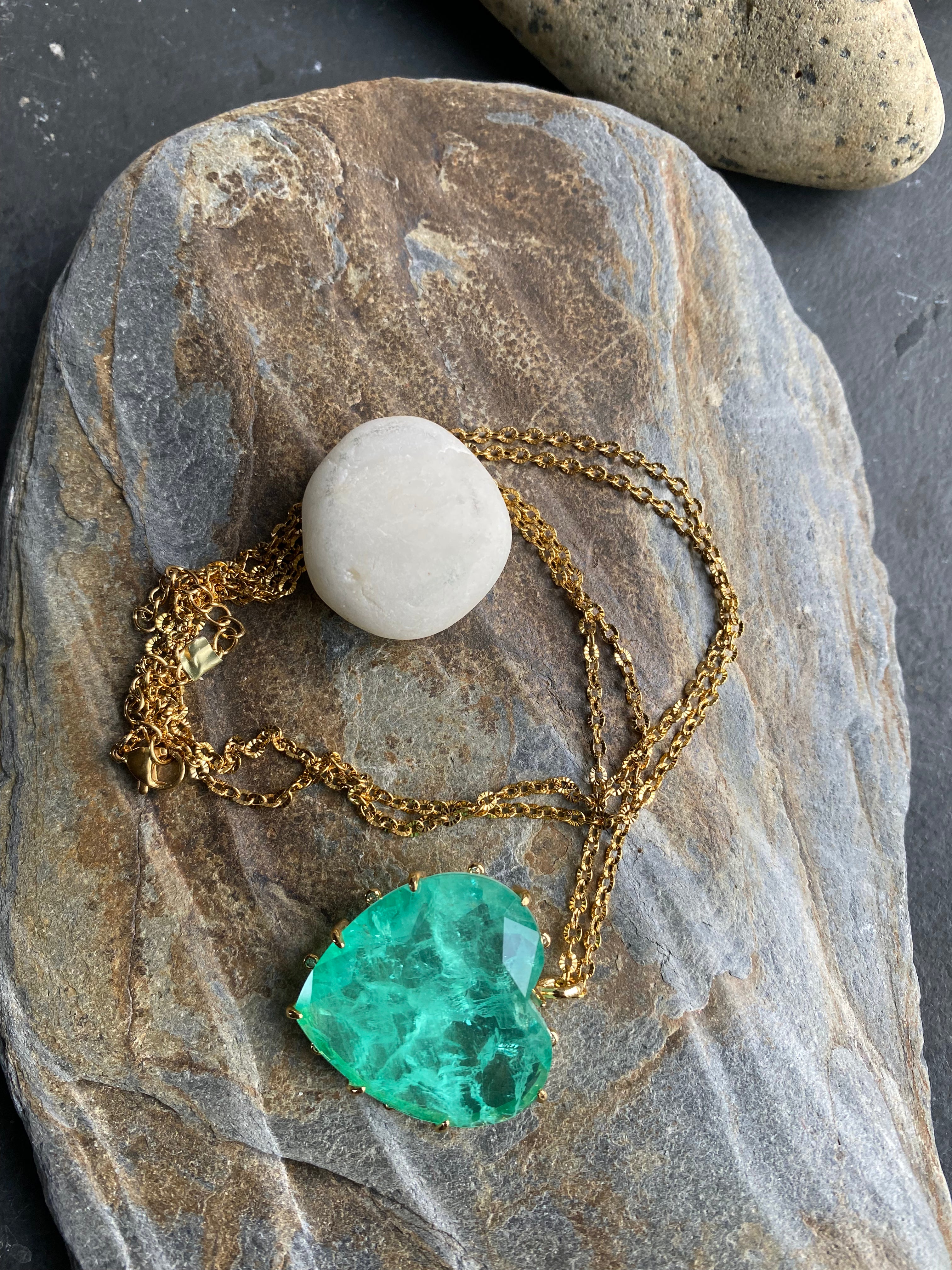 Green Heart Necklace