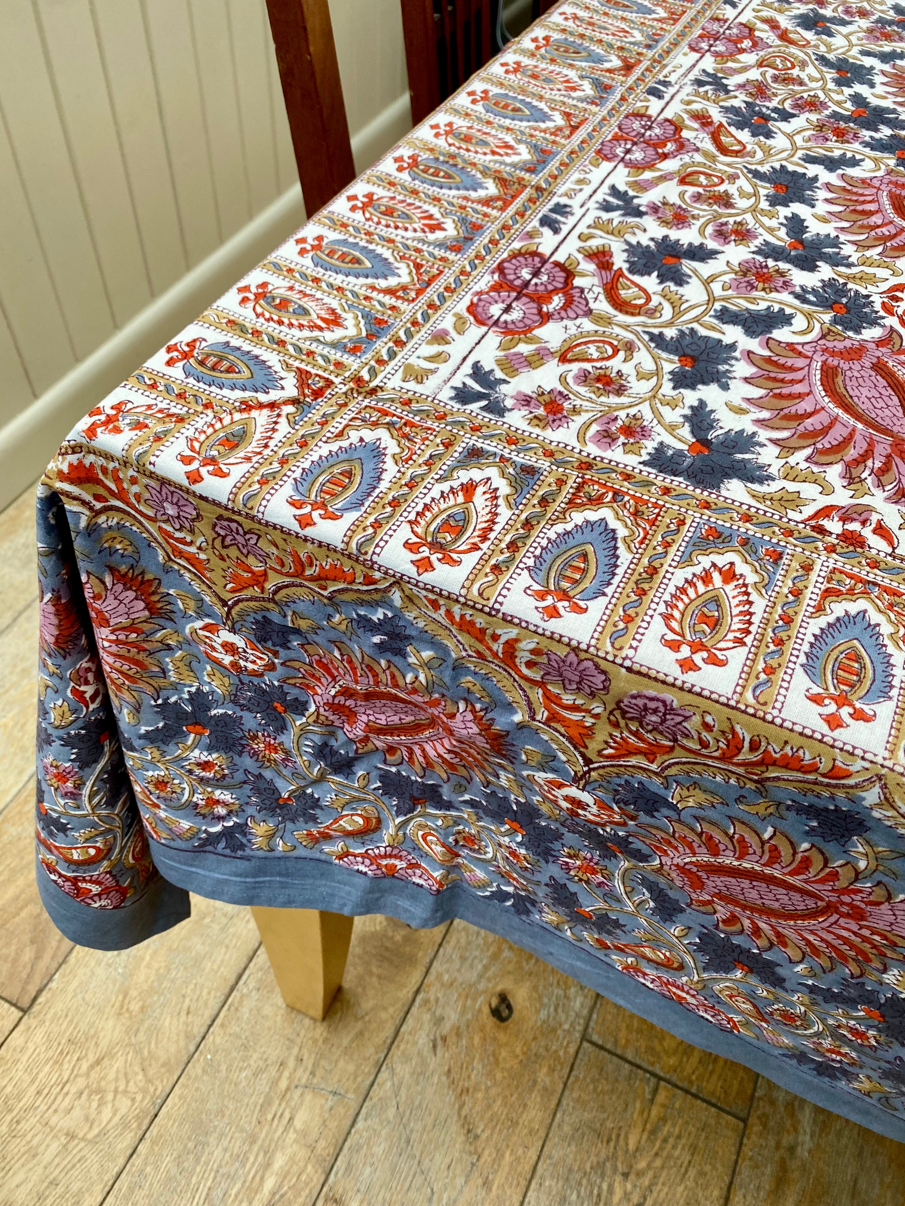 Wild Bazaar Roma White Tablecloth