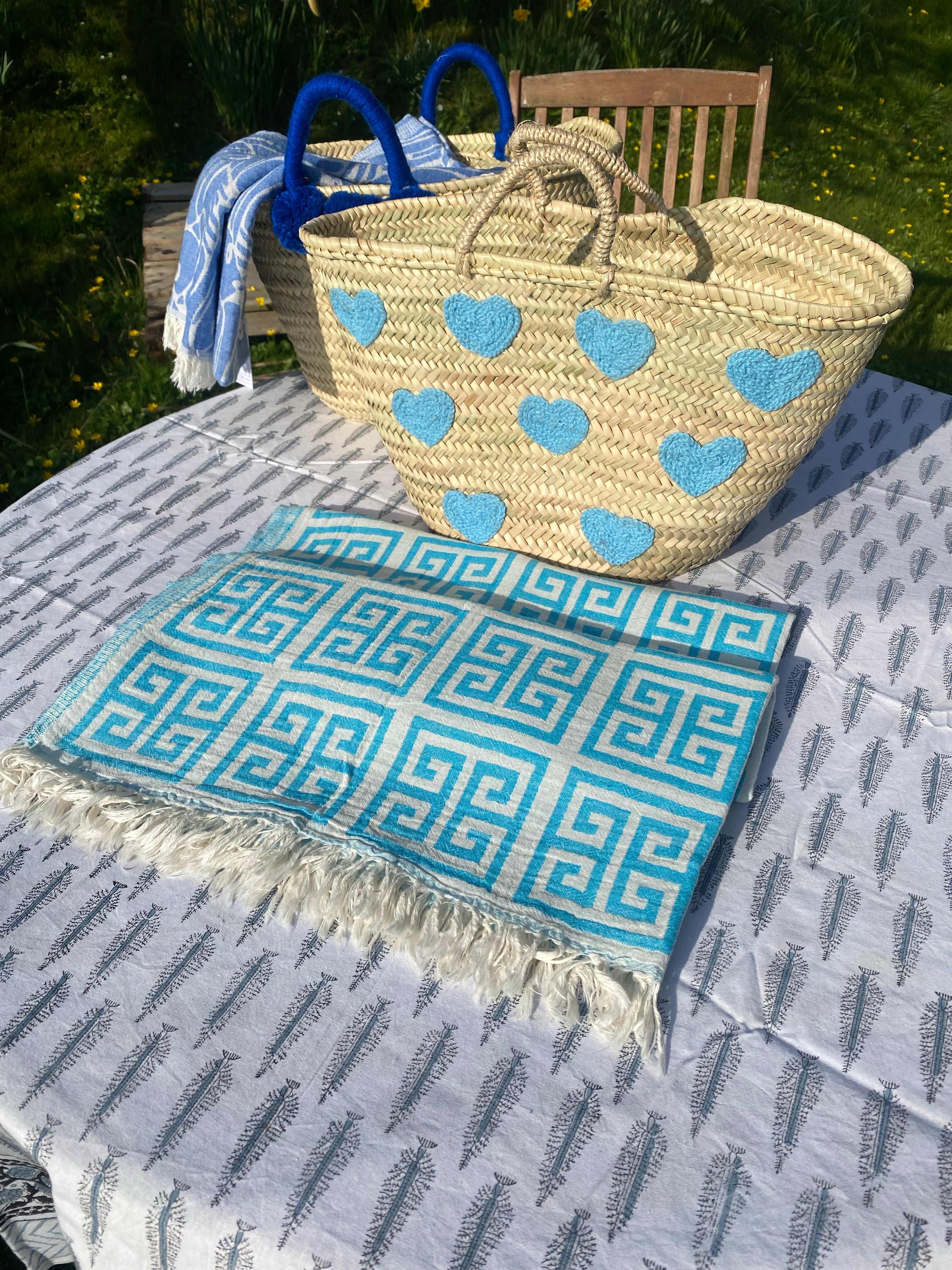 Turquoise Elektra Beach Towel