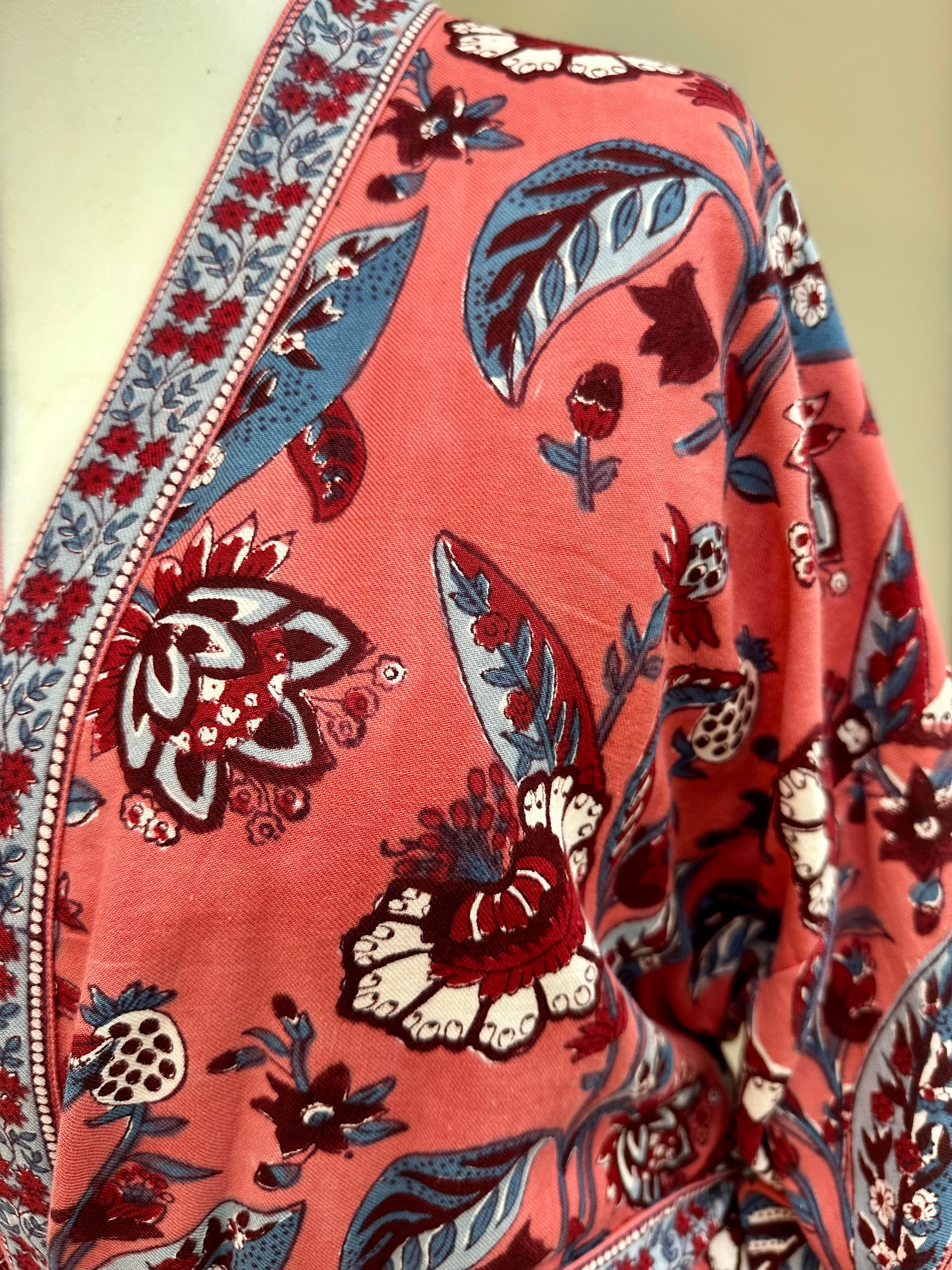 Anokhi Sandy Soft Midi Cotton Dressing Gown