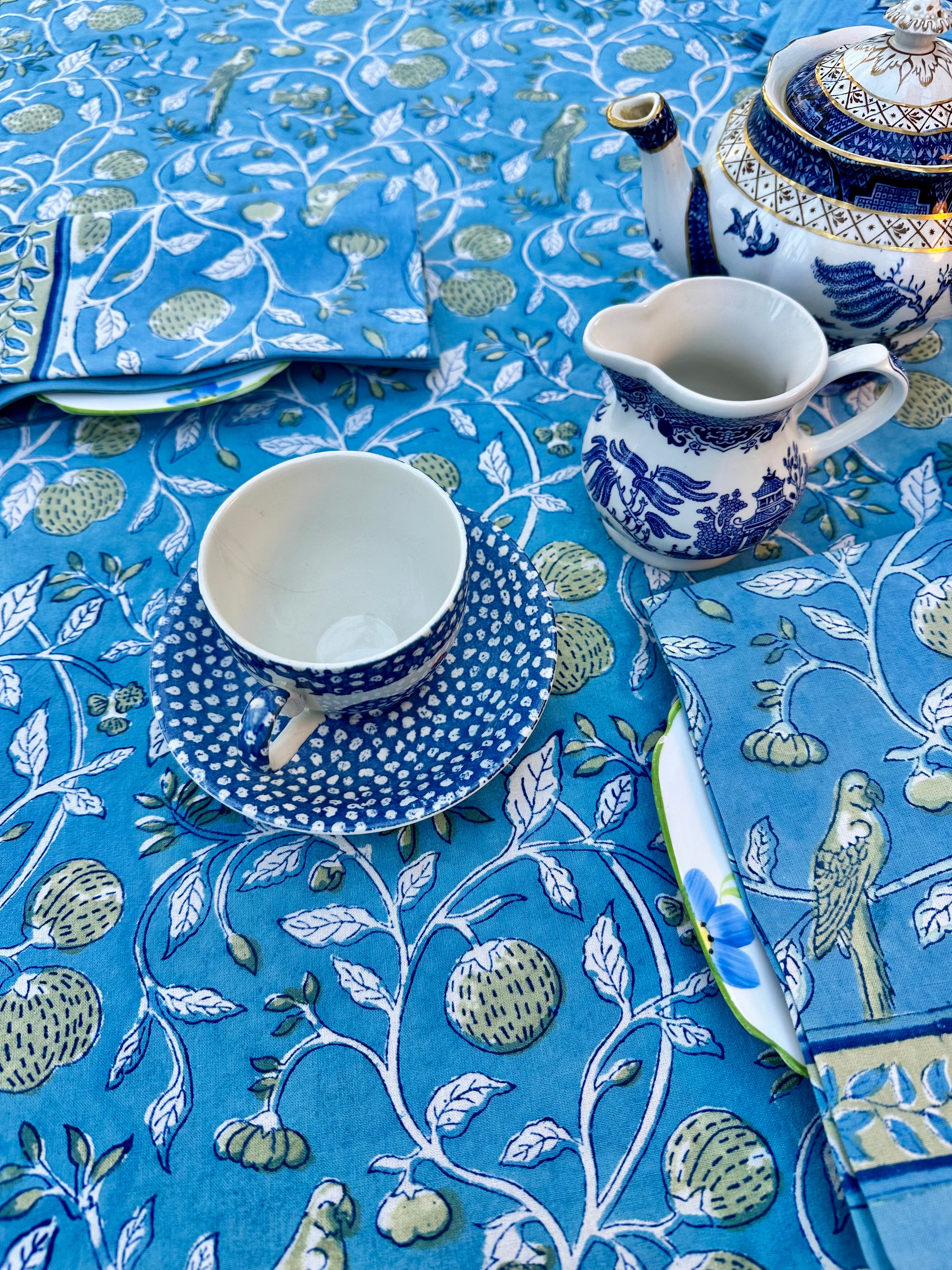 Blue Perroquet Tablecloth