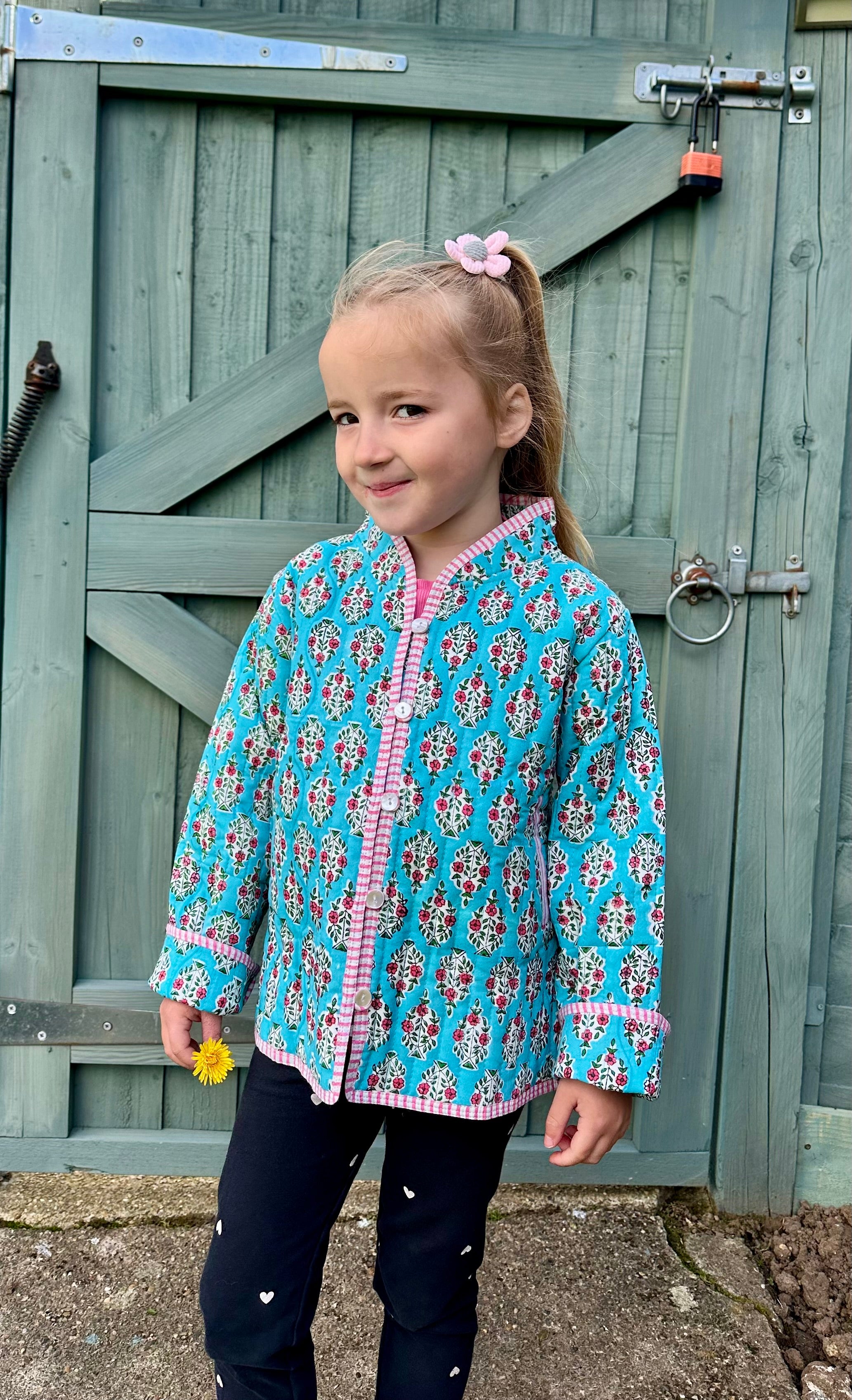 Turquoise Lottie Quilted Jacket