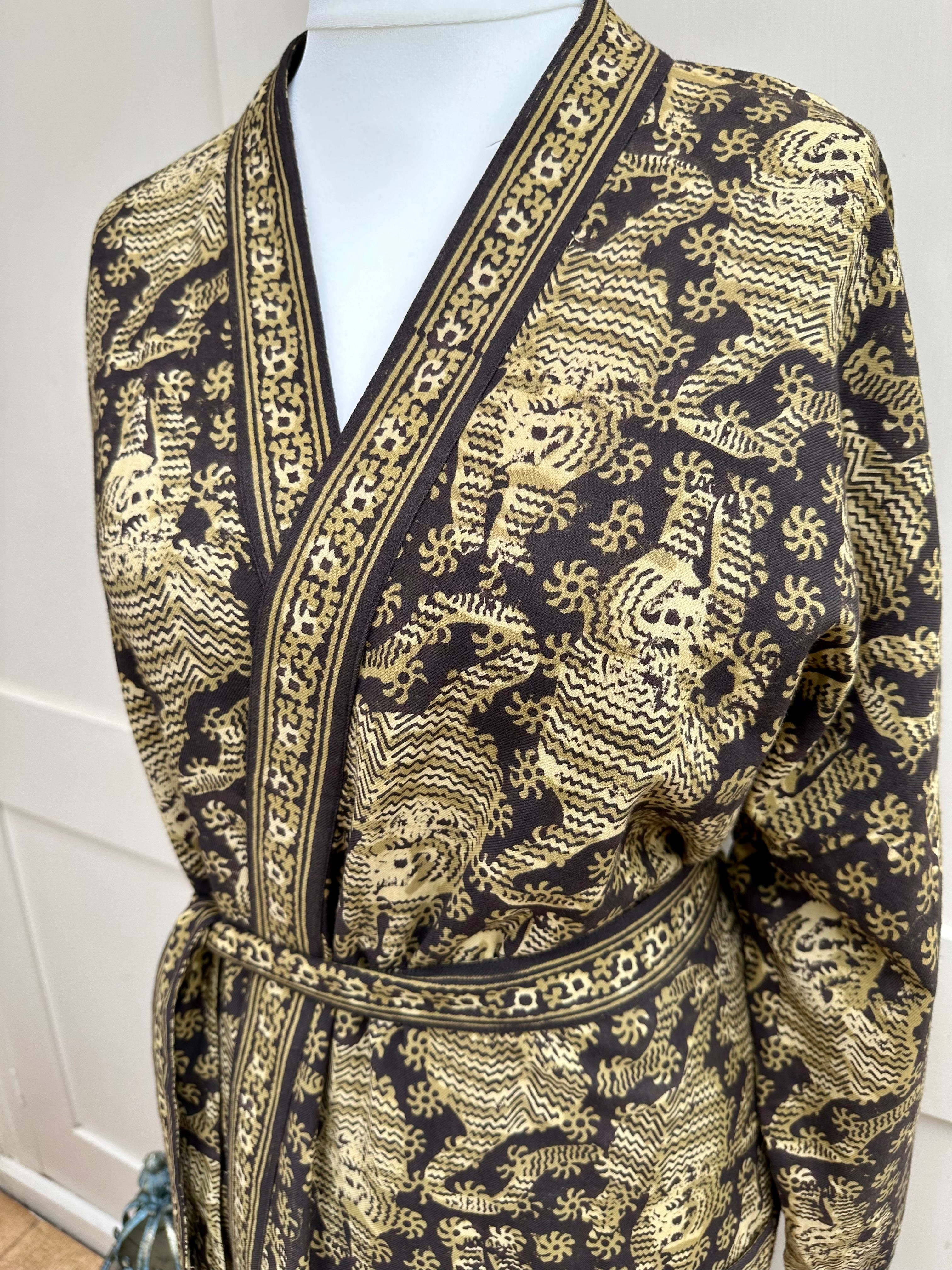 Anokhi Tiger Long Dressing Gown