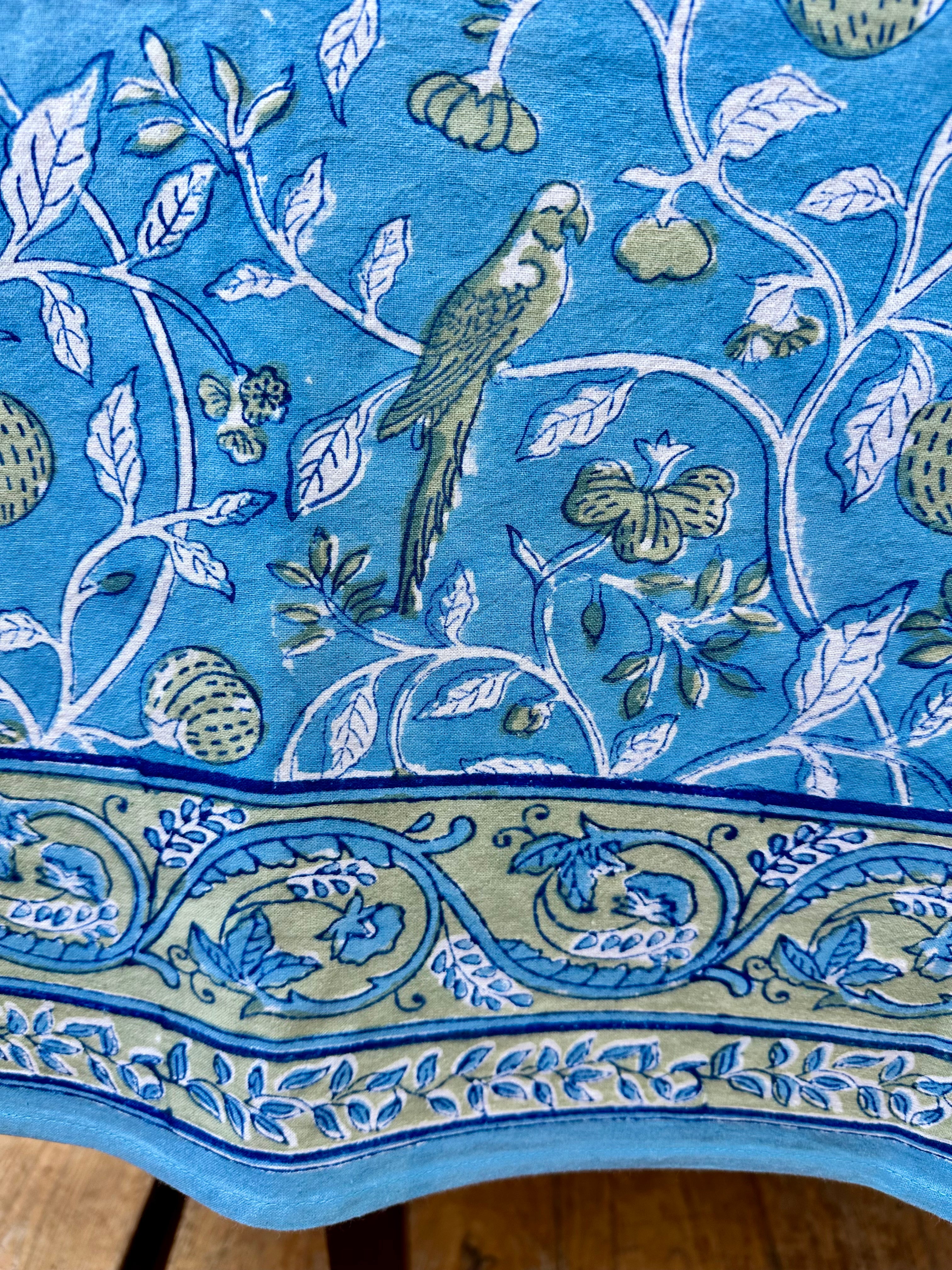 Blue Perroquet Tablecloth