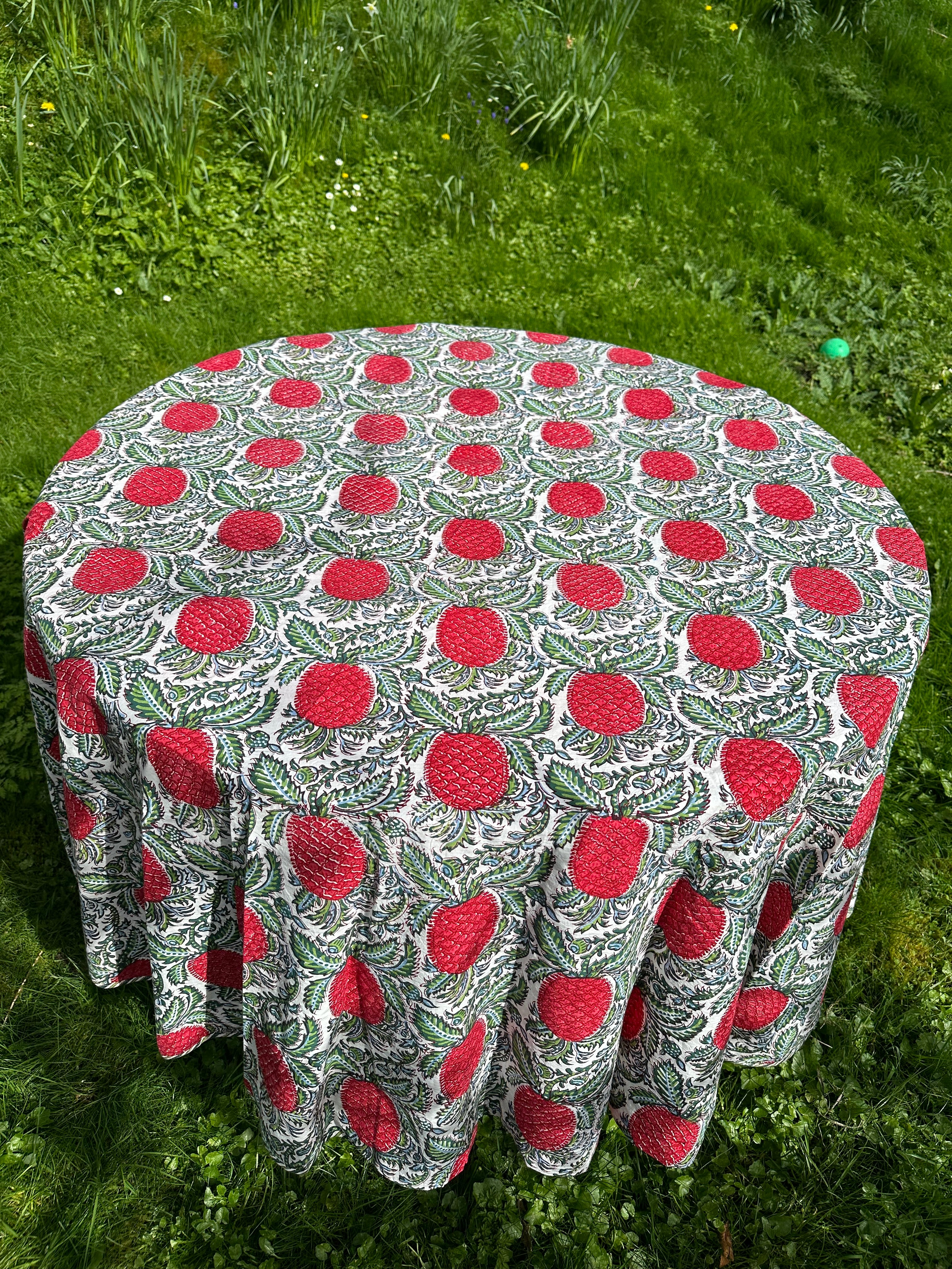 Anokhi Rosy Pineapple Tablecloth