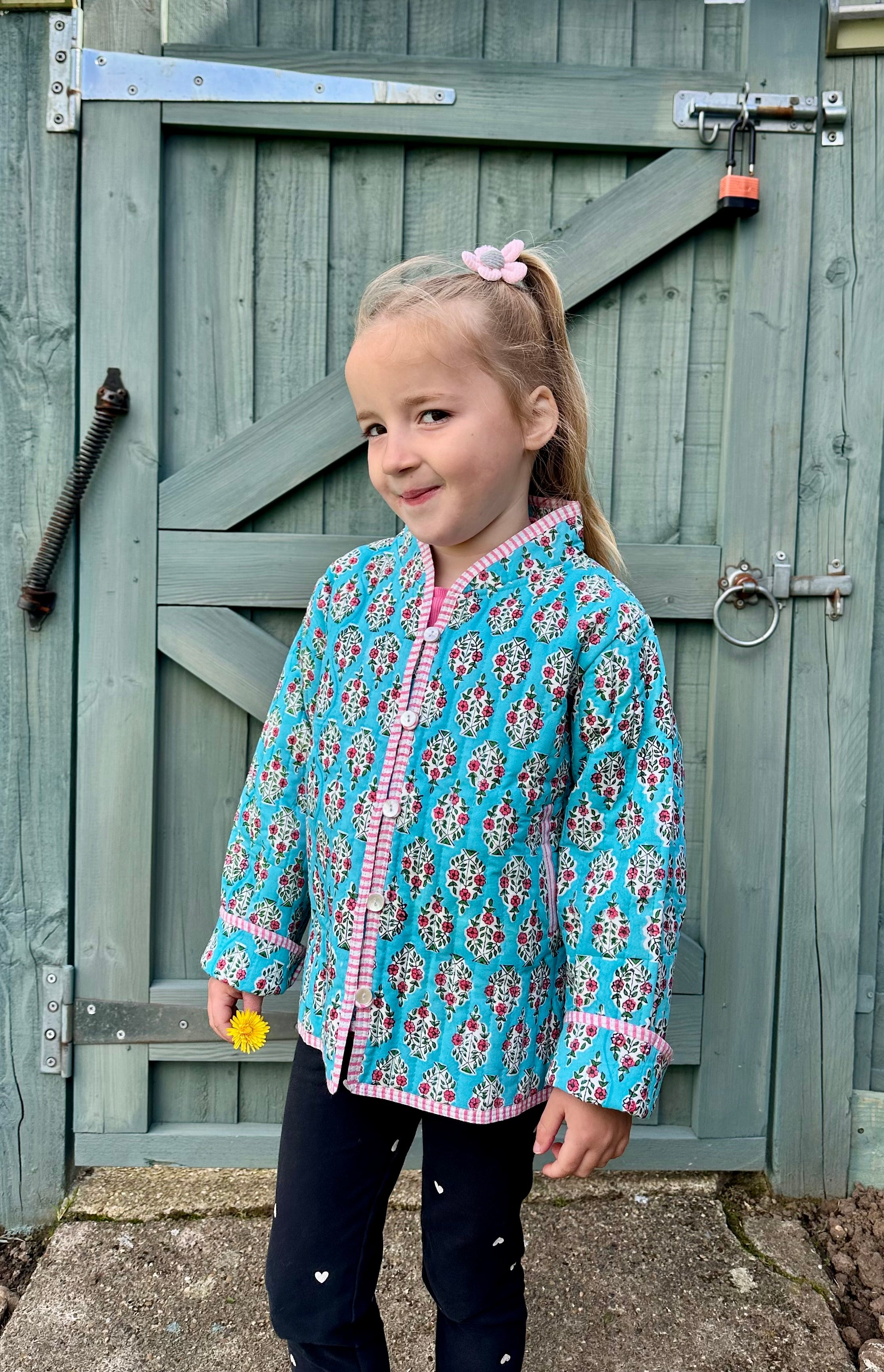 Turquoise Lottie Quilted Jacket