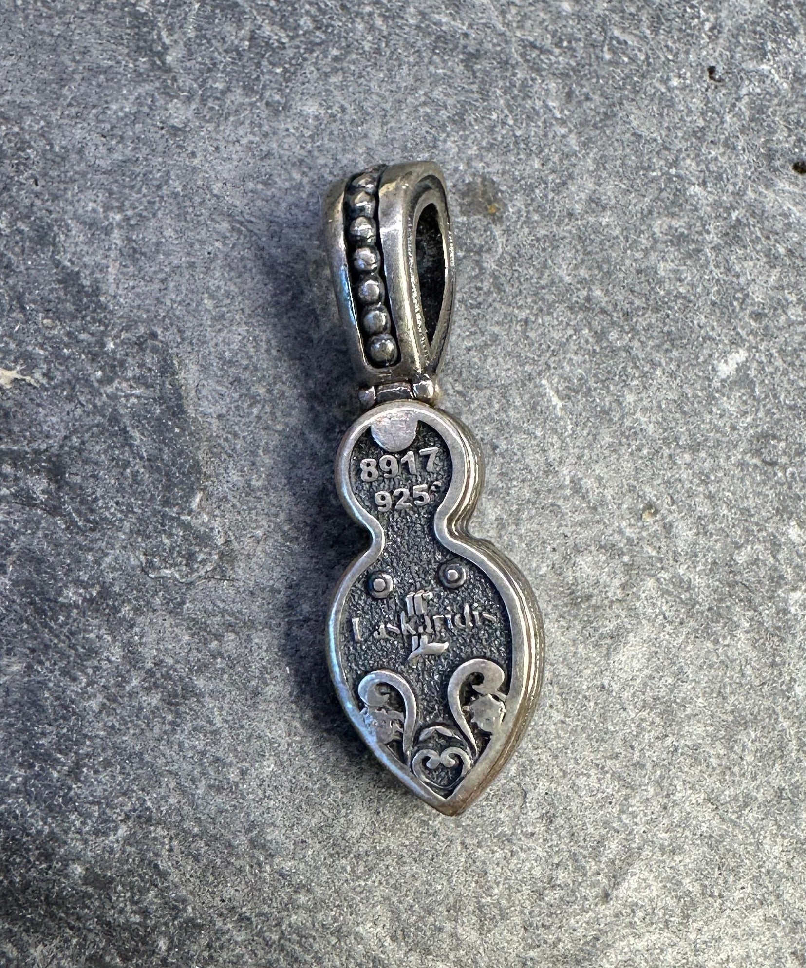 Turquoise Doublet,Pearl and Silver Pendant